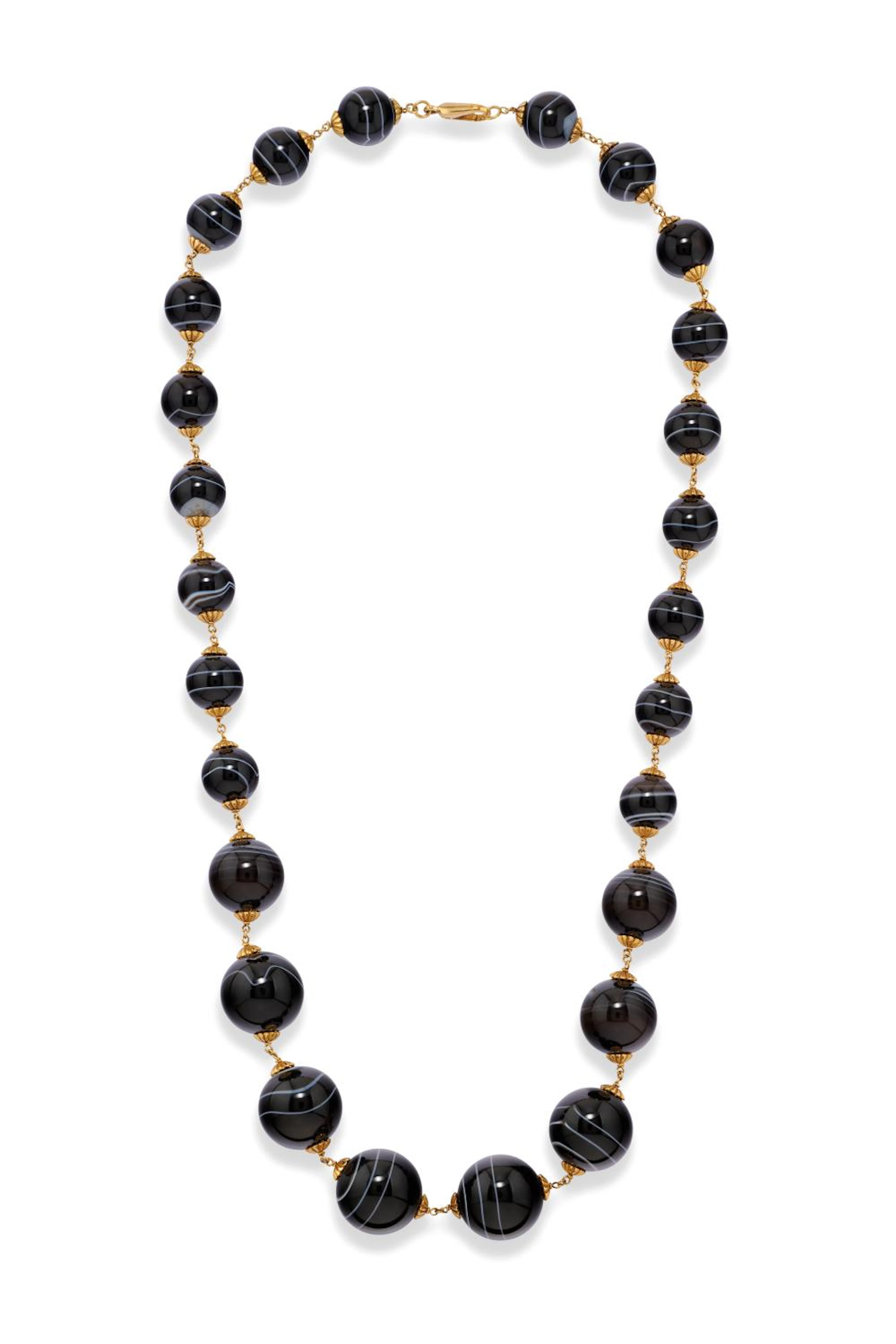 long agate necklace