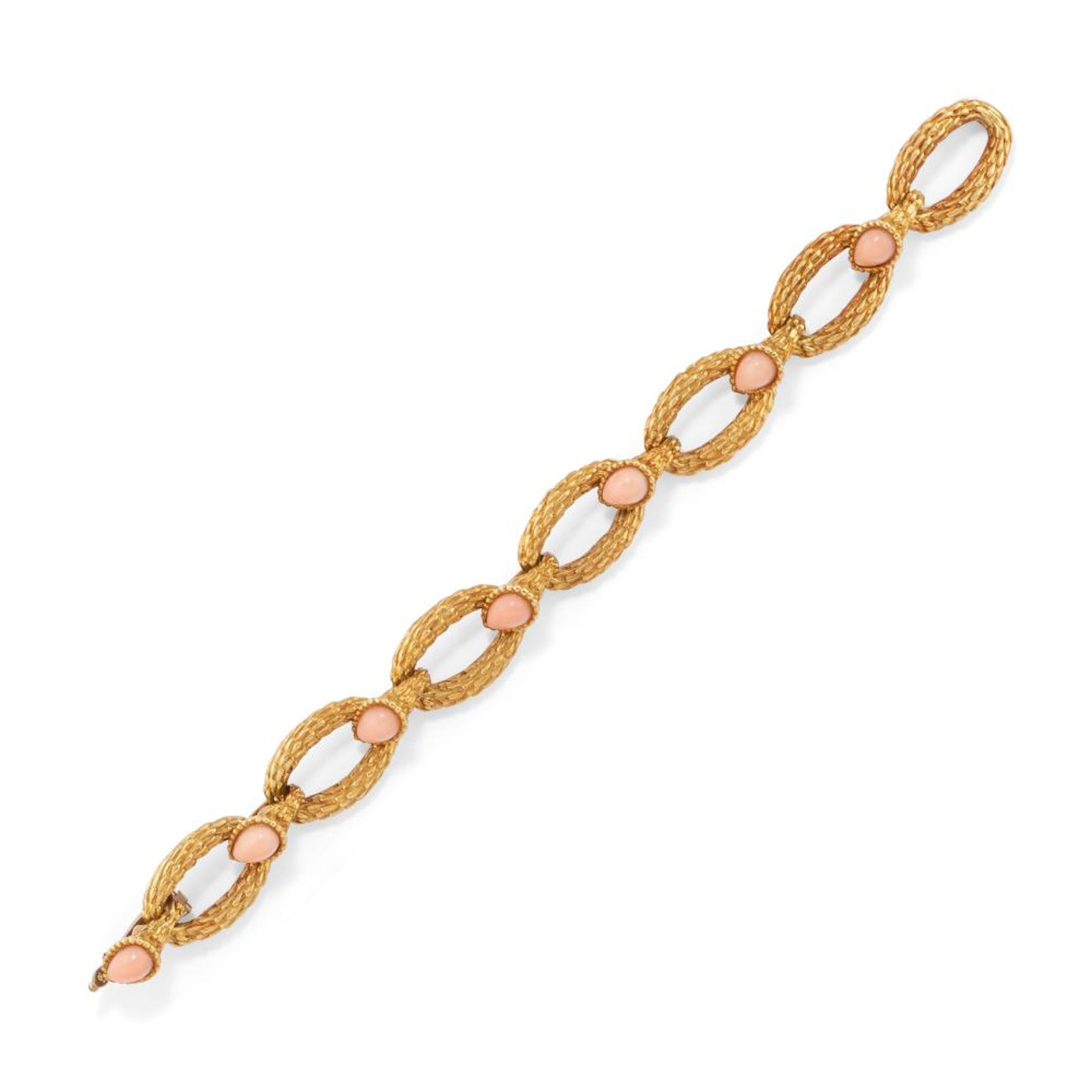 Pink coral bracelet