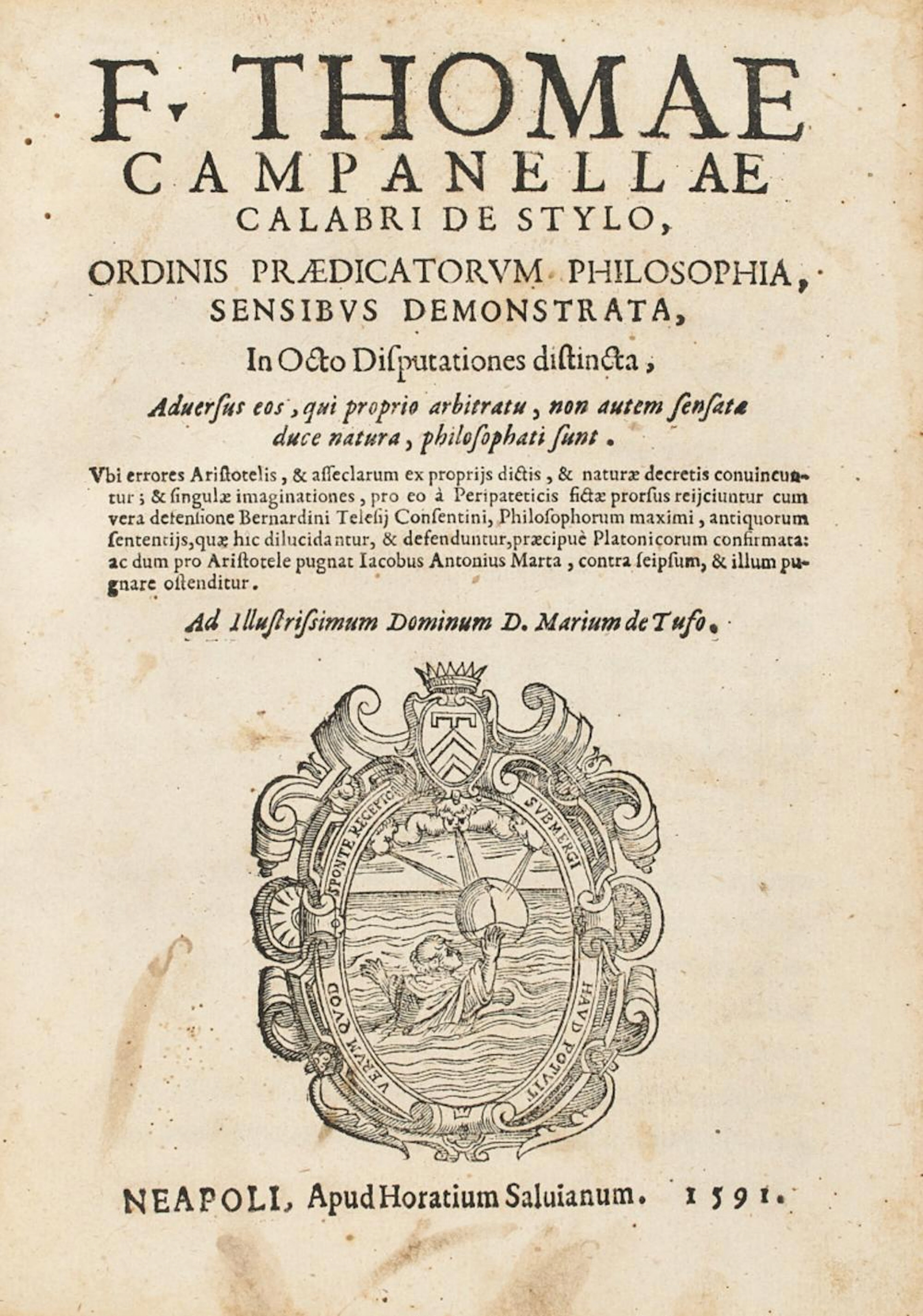 Campanella, Tommaso Philosophia, sensibus demonstrata.