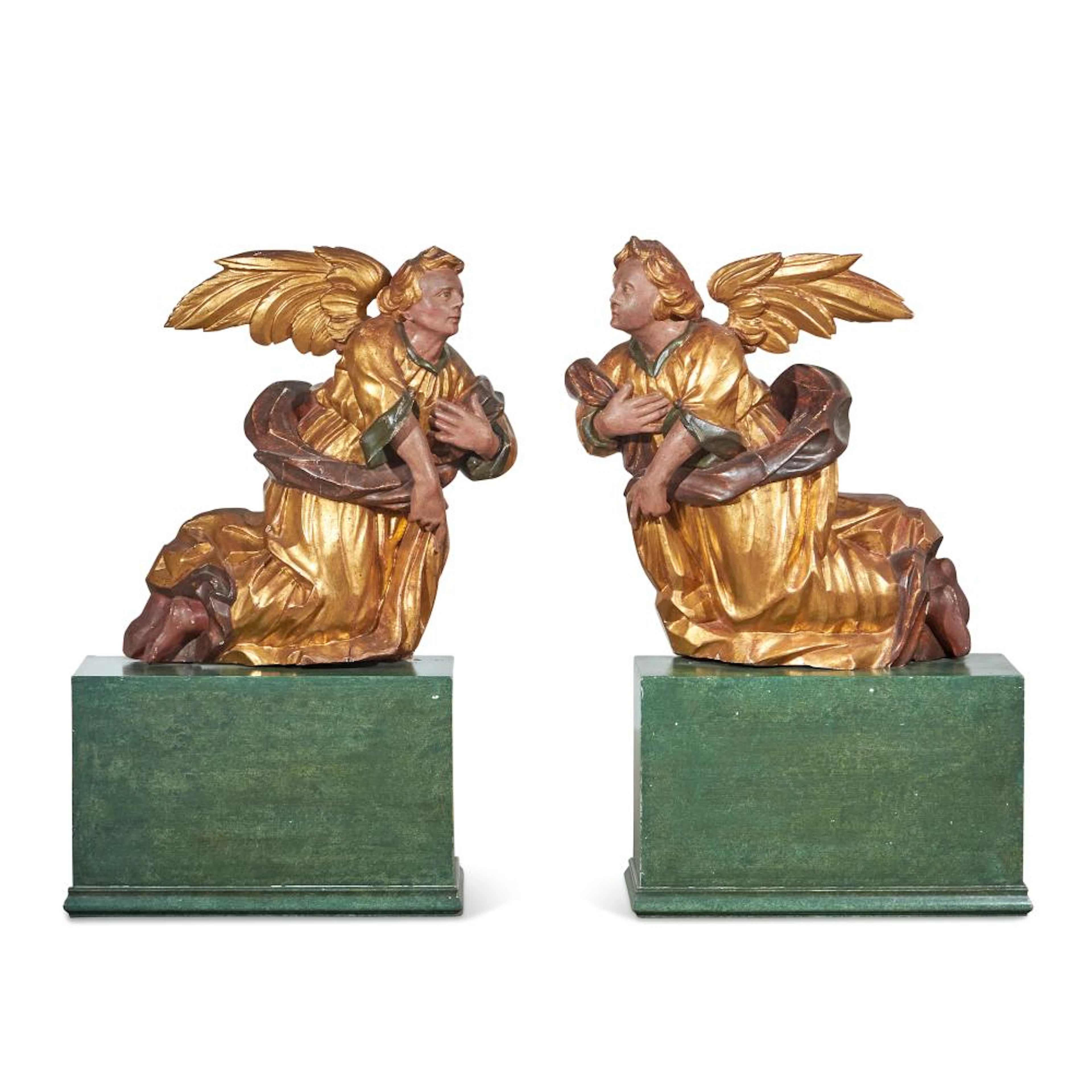 COPPIA DI ANGELI XVIII-XIX SECOLO - PAIR OF ANGELS 18TH-19TH CENTURY