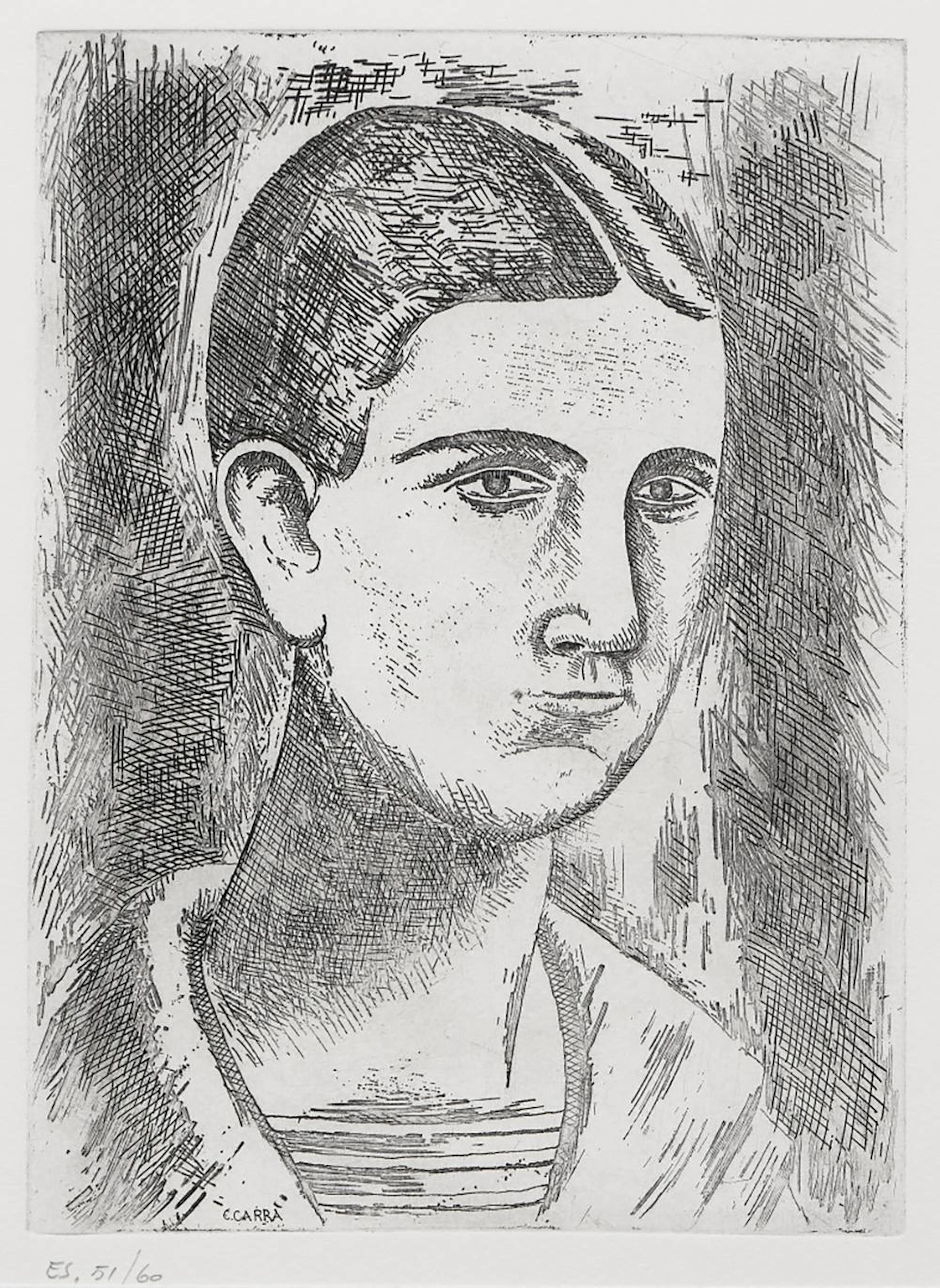 CARLO CARRÀ 1881-1966 Head of a boy 1922