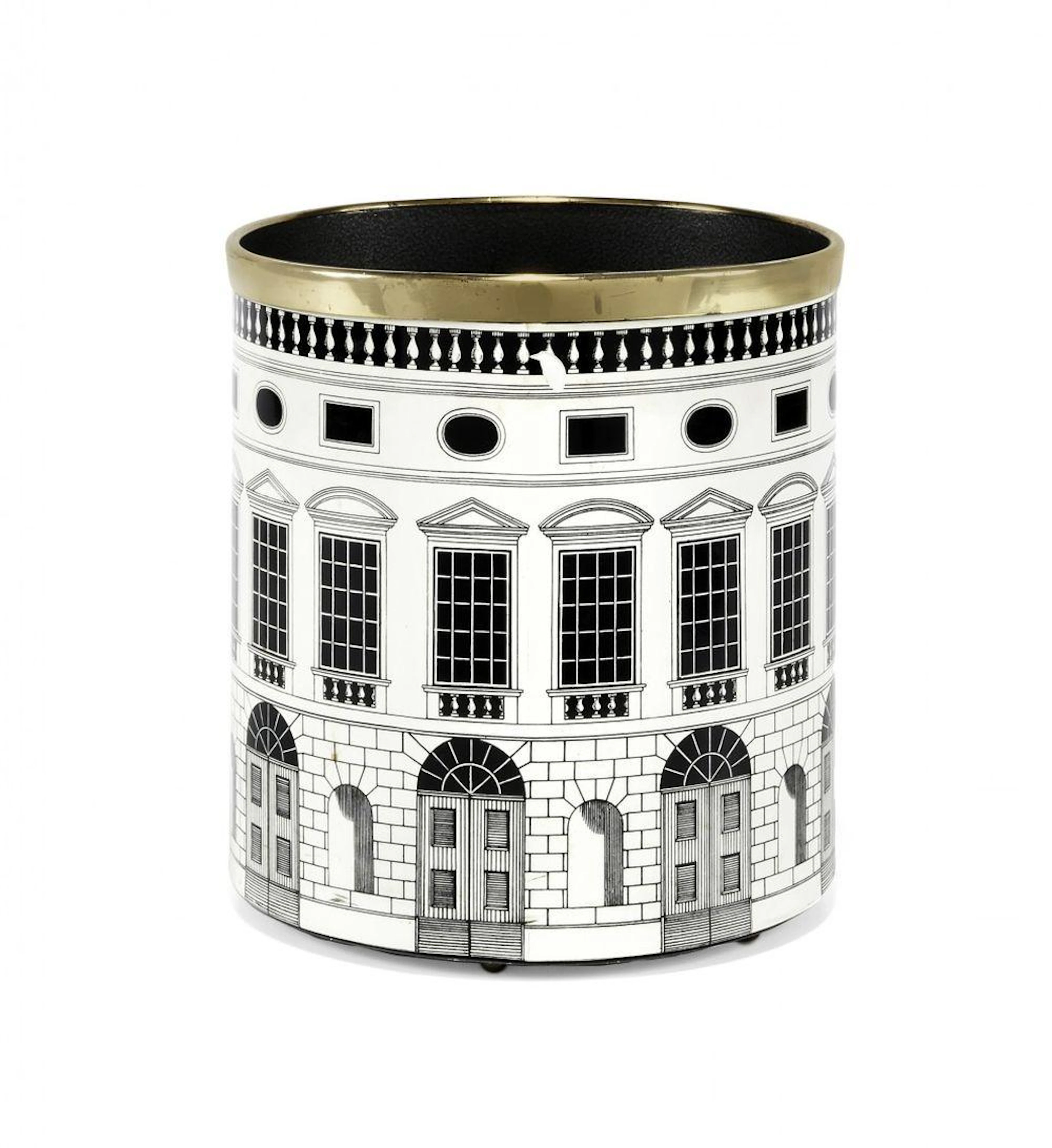 PIERO FORNASETTI 1913-1988 Gettacarte serie 'Architettura' Anni '60
