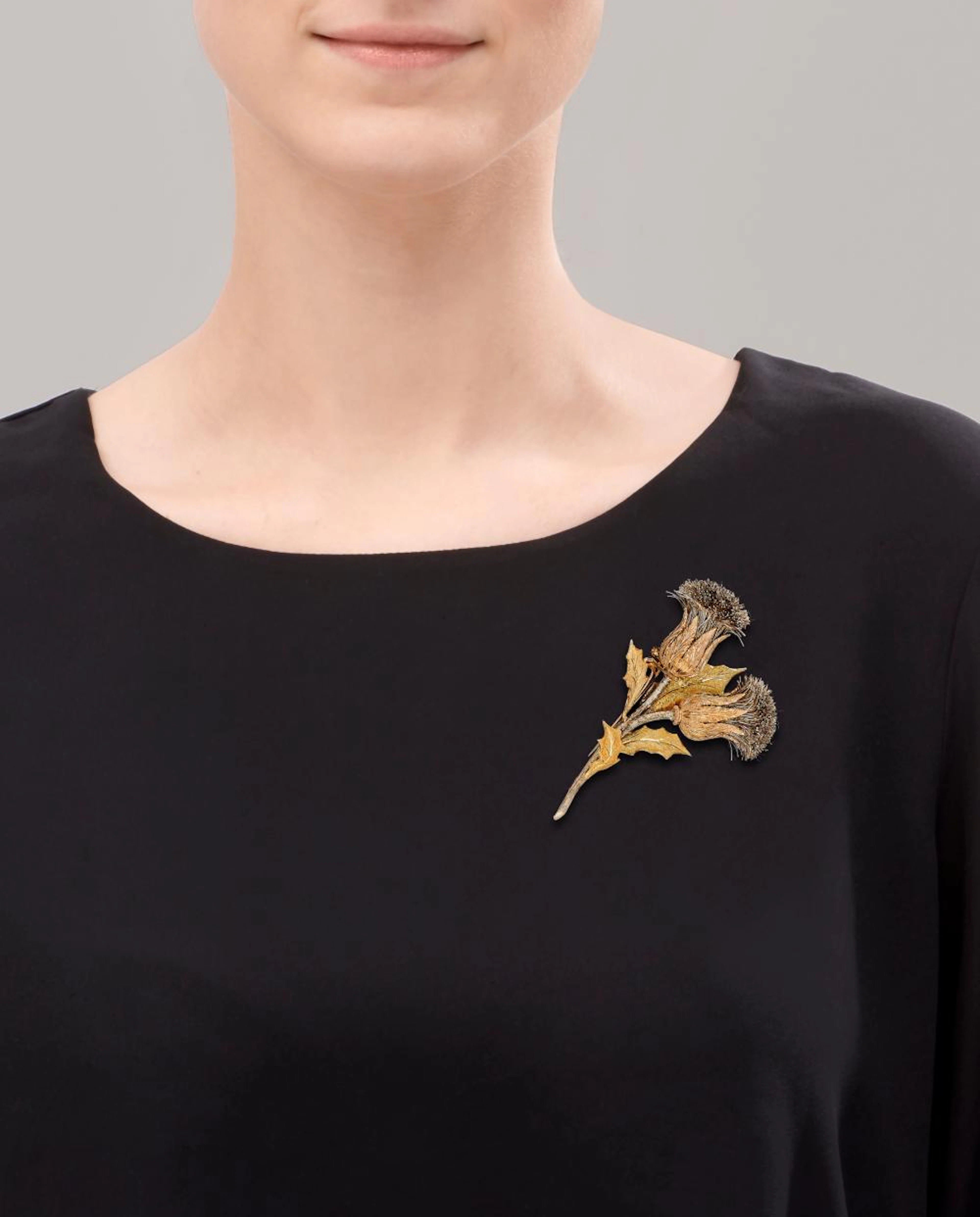 TRICOLOUR GOLD AND SILVER BROOCH, BUCCELLATI