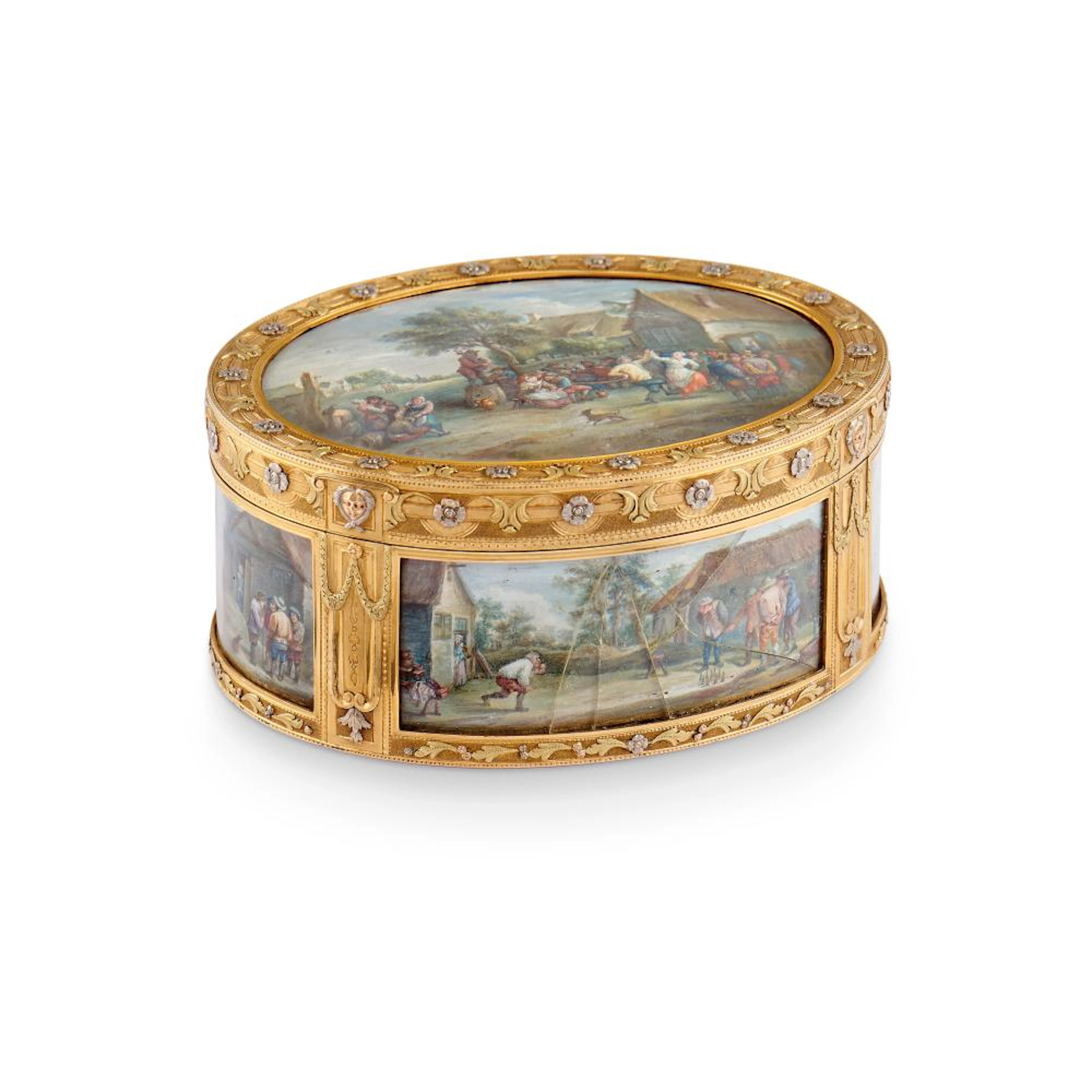LARGE GOLD TABLE SNUFF BOX