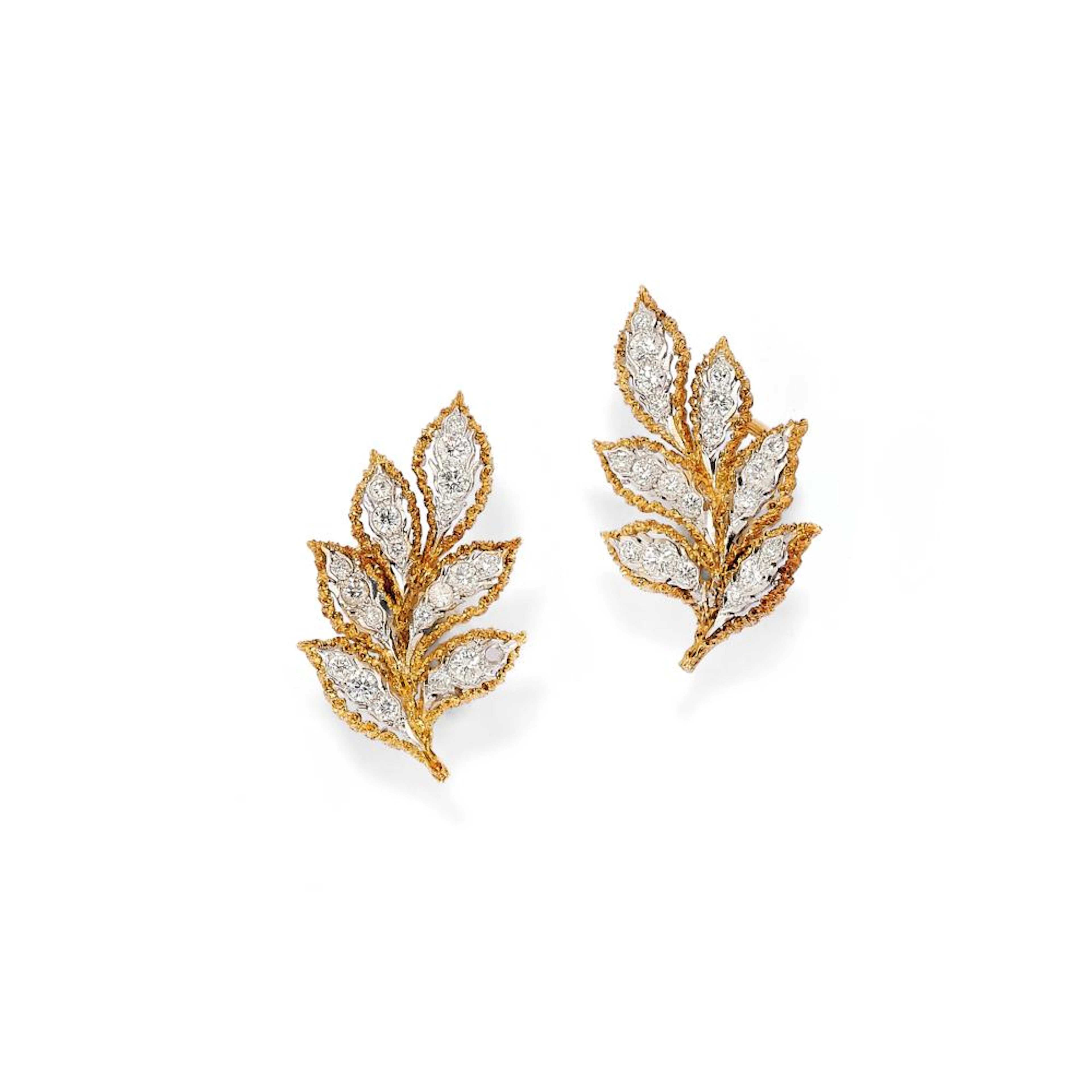 PAIR OF DIAMOND EAR CLIPS, BUCCELLATI