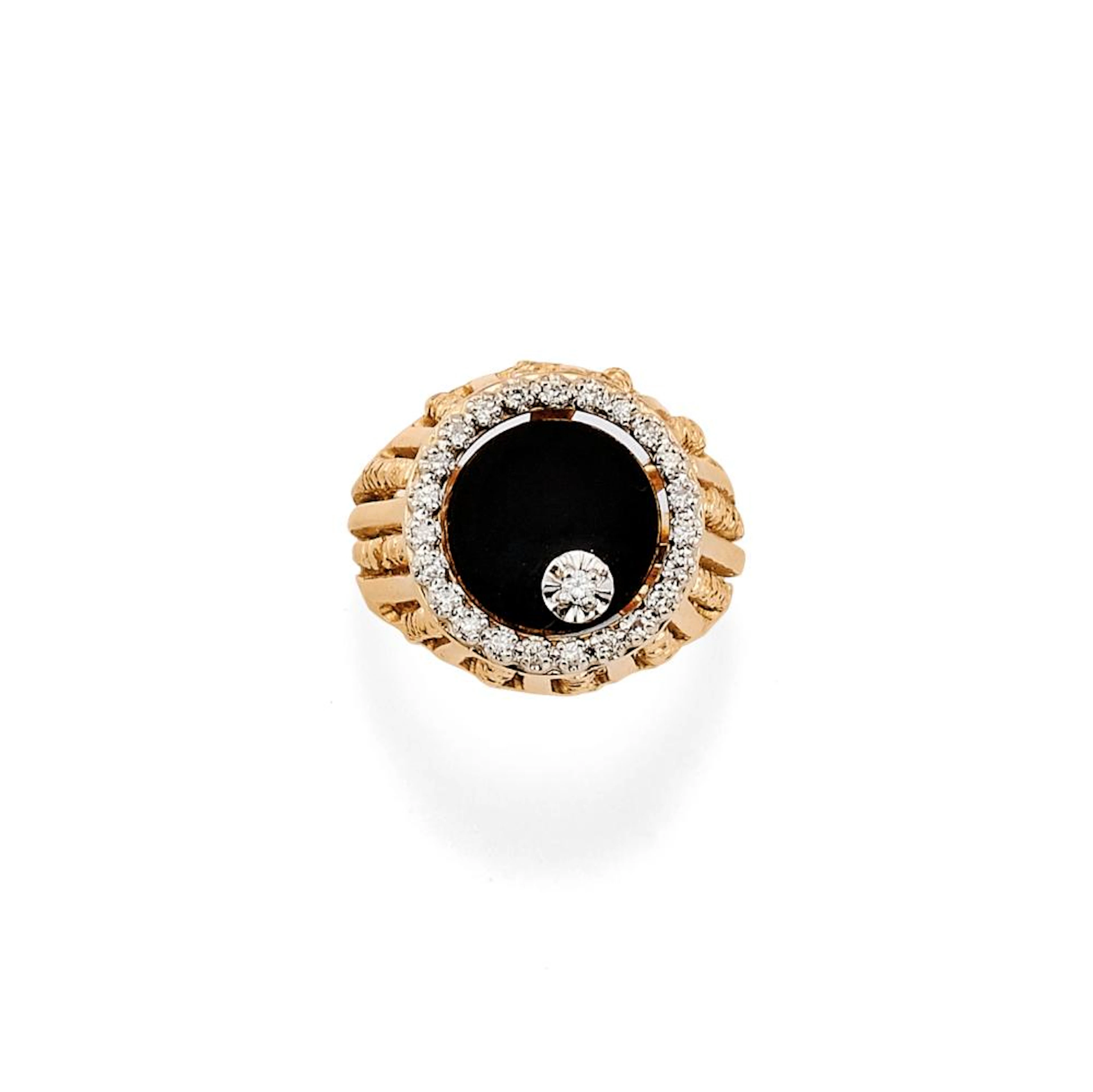 ONYX AND DIAMOND RING
