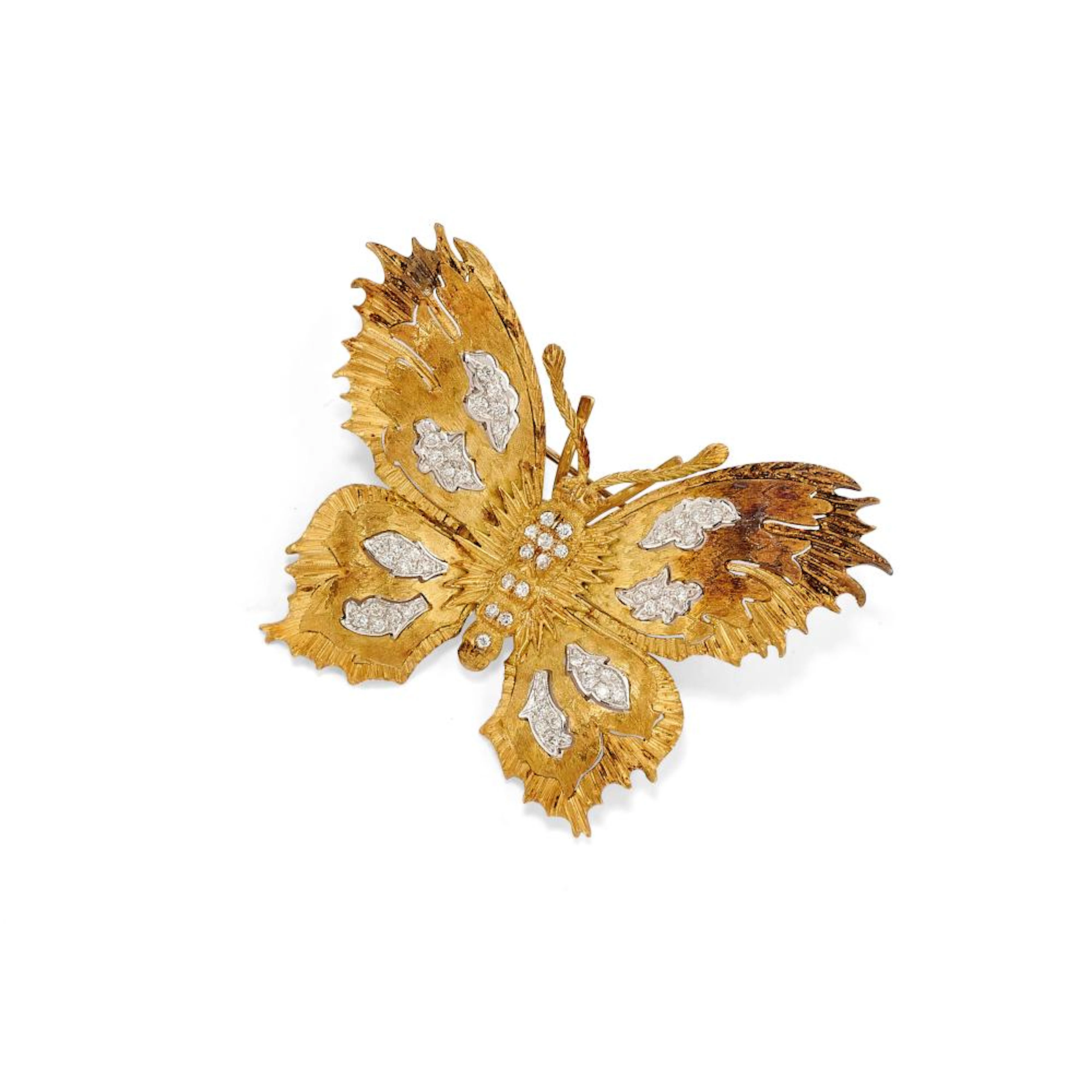 YELLOW GOLD AND DIAMOND BROOCH, BUCCELLATI