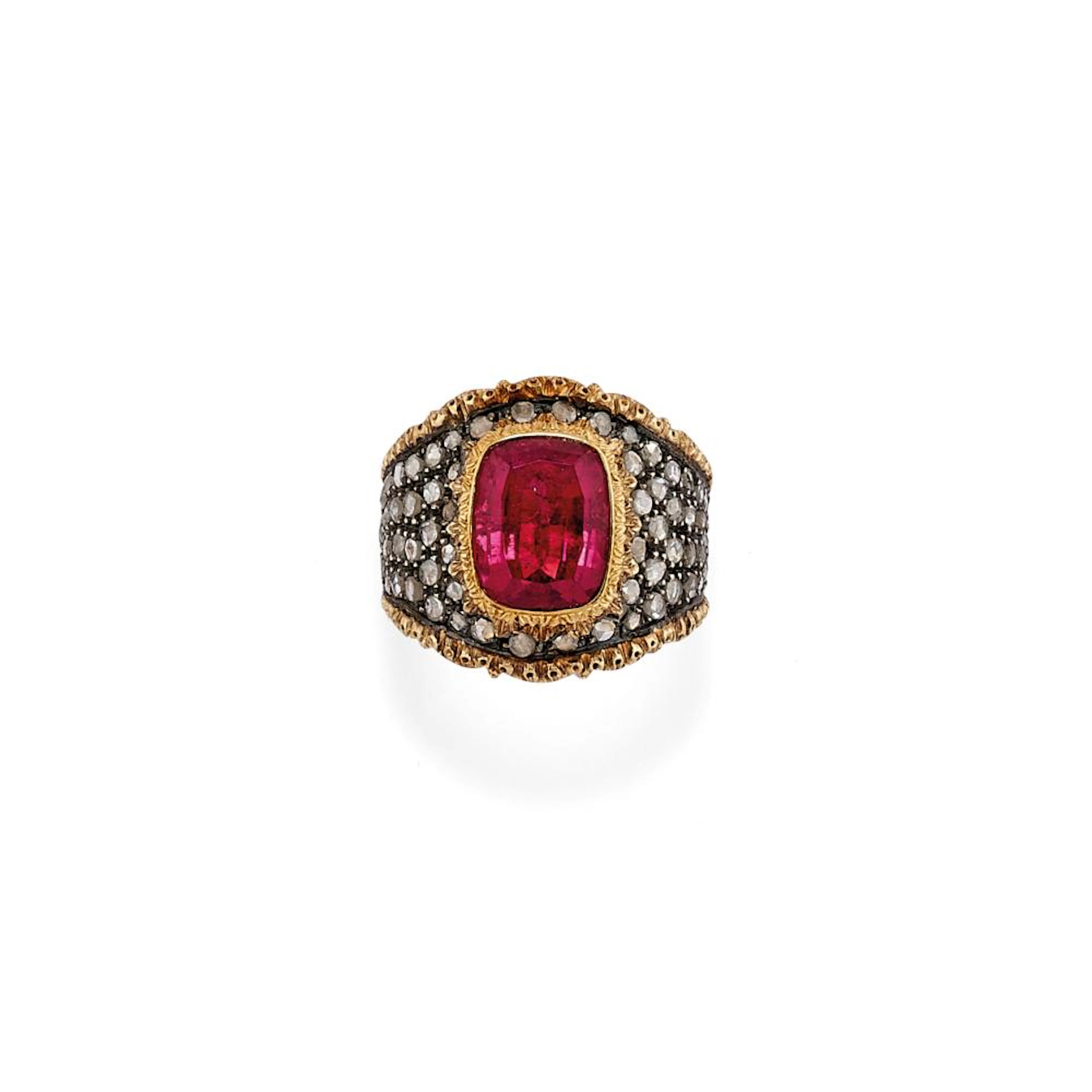 PINK TOURMALINE AND DIAMOND RING, BUCCELLATI