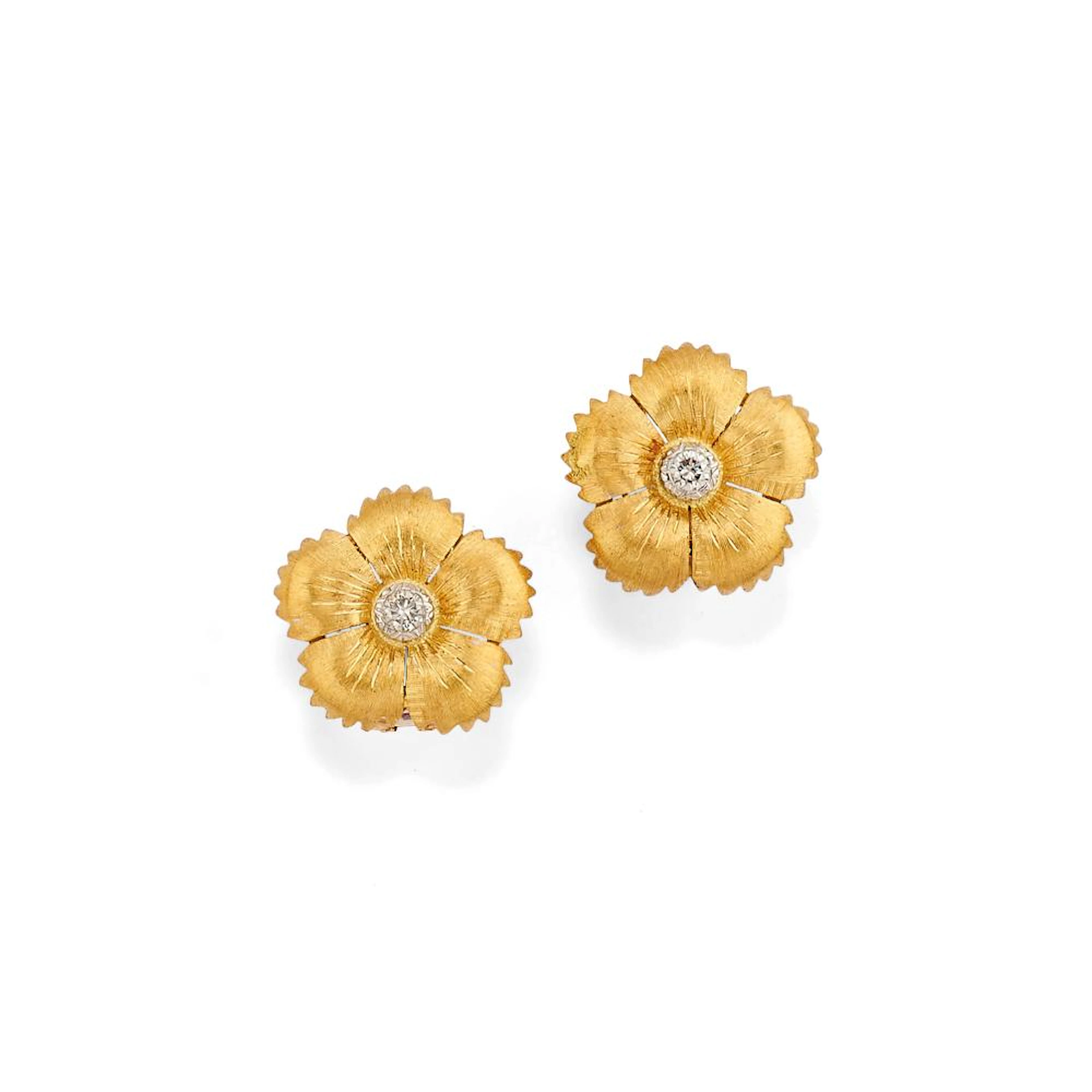 PAIR OF DIAMOND EAR CLIPS, BUCCELLATI
