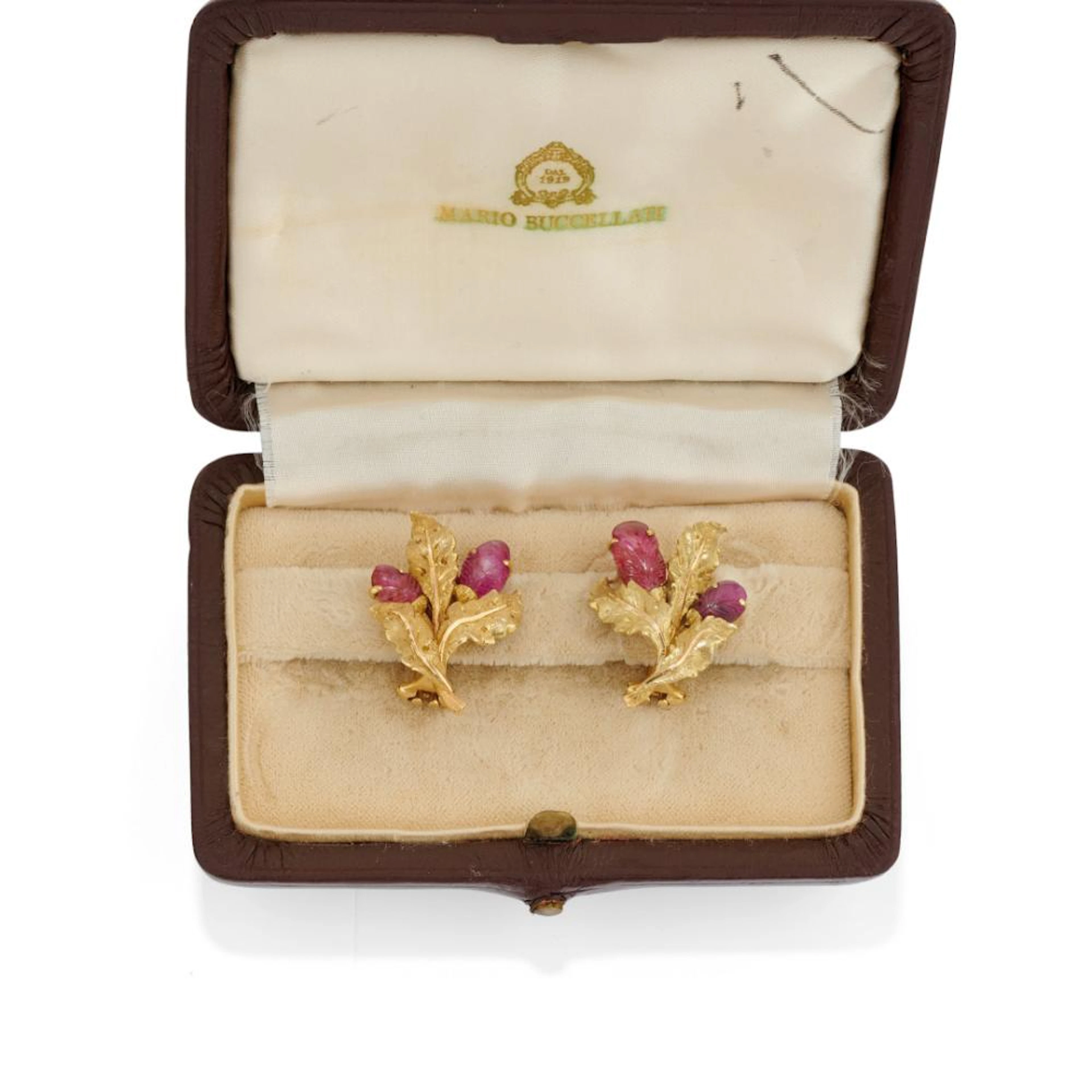 PAIR OF RUBY EAR CLIPS, BUCCELLATI