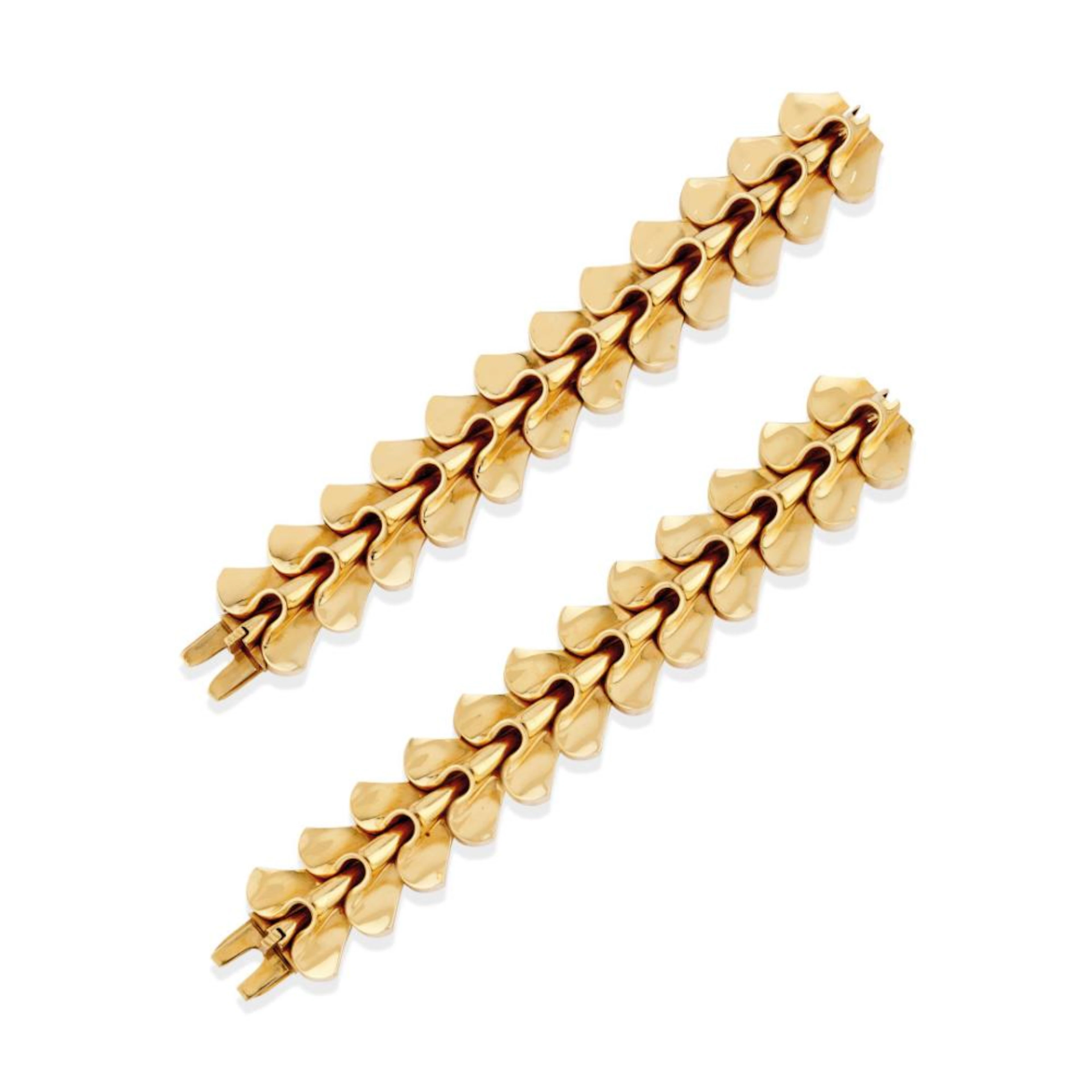 IMPORTANT PAIR OF 18K YELLOW GOLD BRACELETS, BULGARI
