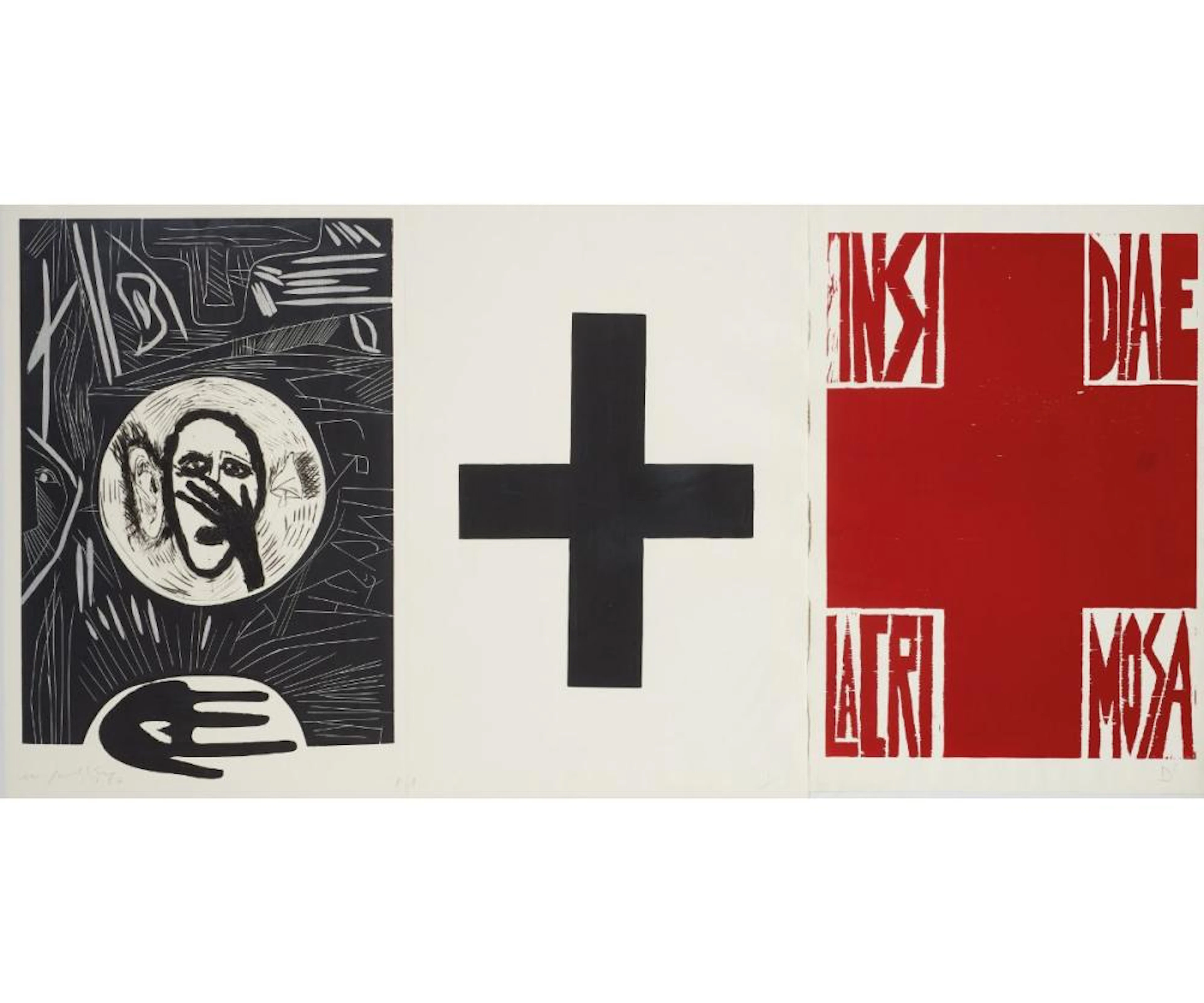 MIMMO PALADINO 1948 Lot of four woodcuts from the...