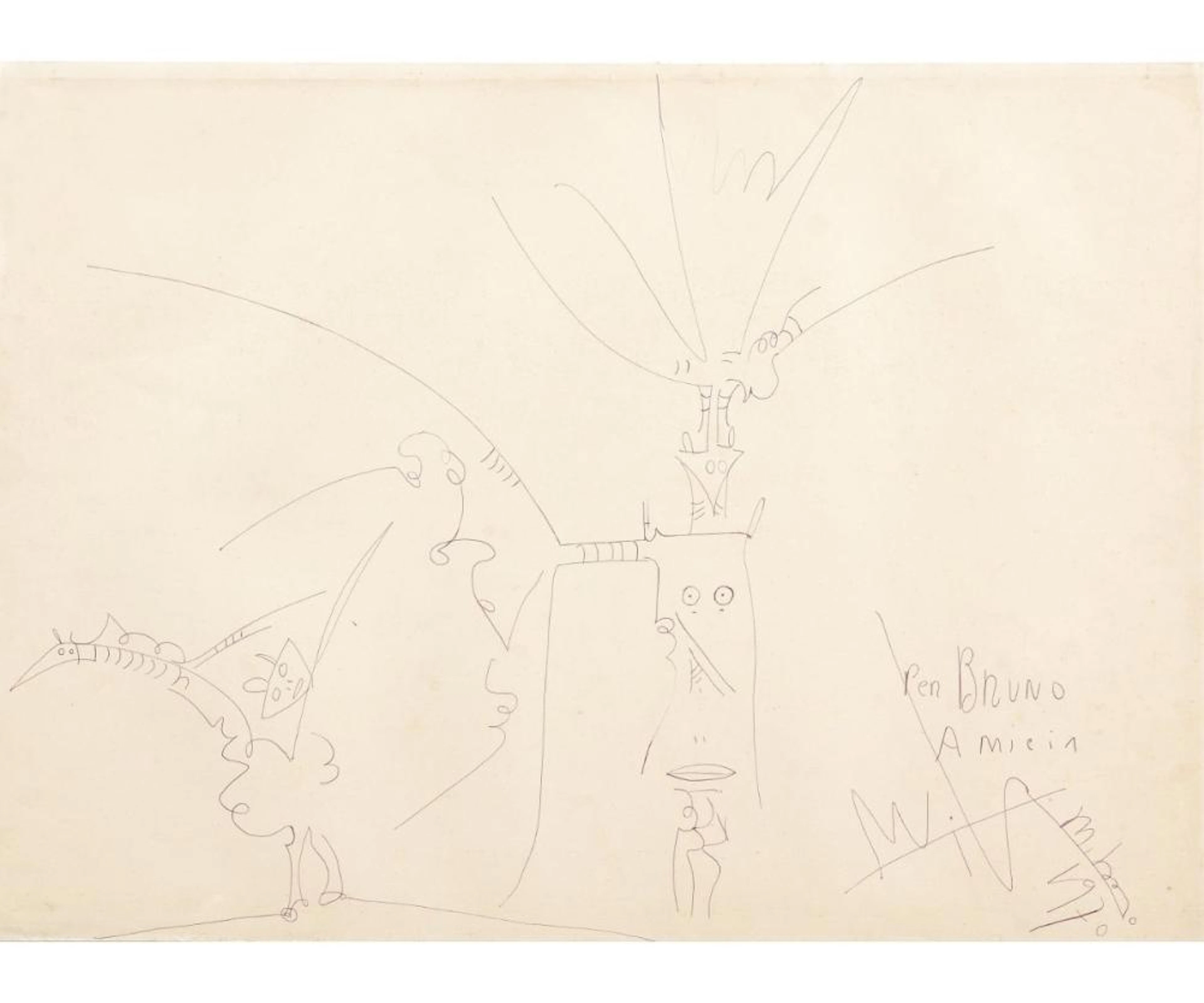 WIFREDO LAM 1902-1982 Untitled 1970