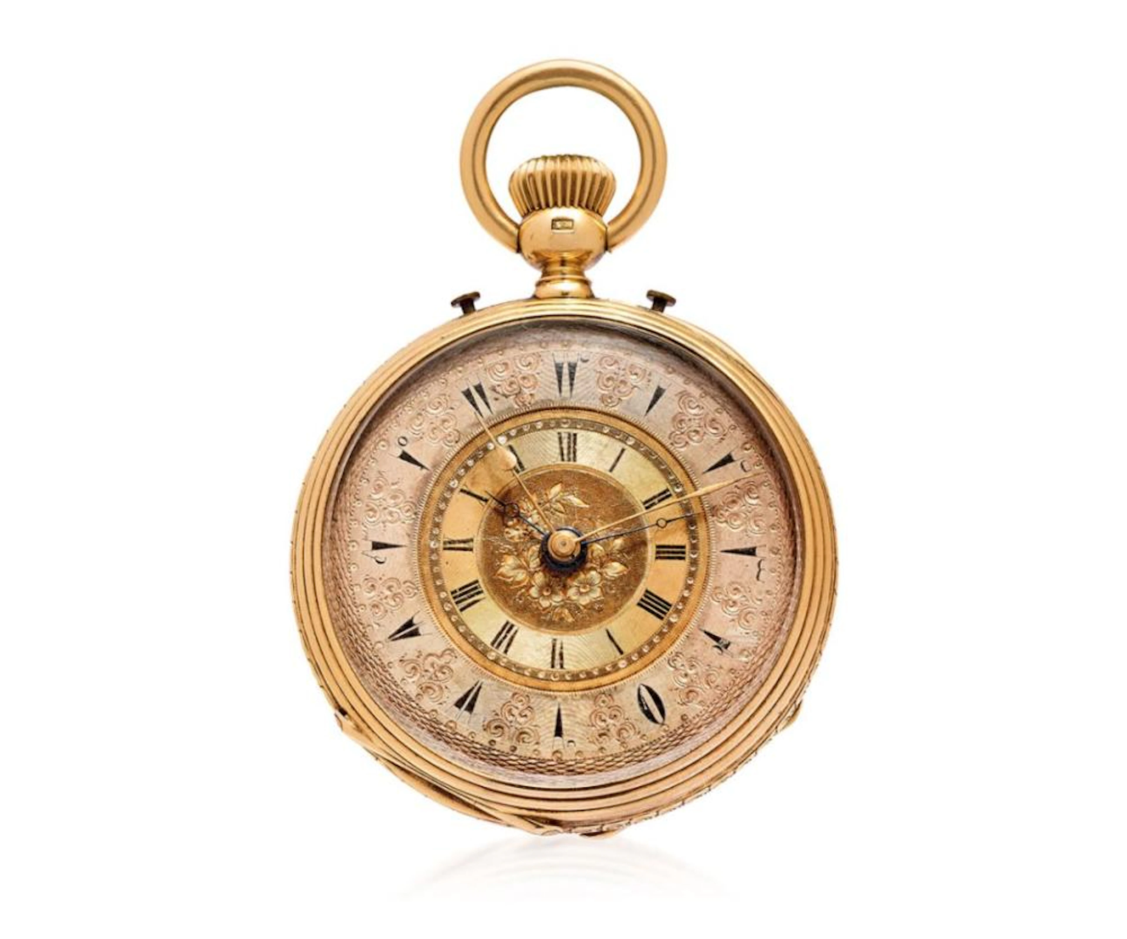 D.B. LEBET & FILS VICTOR DOUBLE TIME ZONE IN GOLD AND...