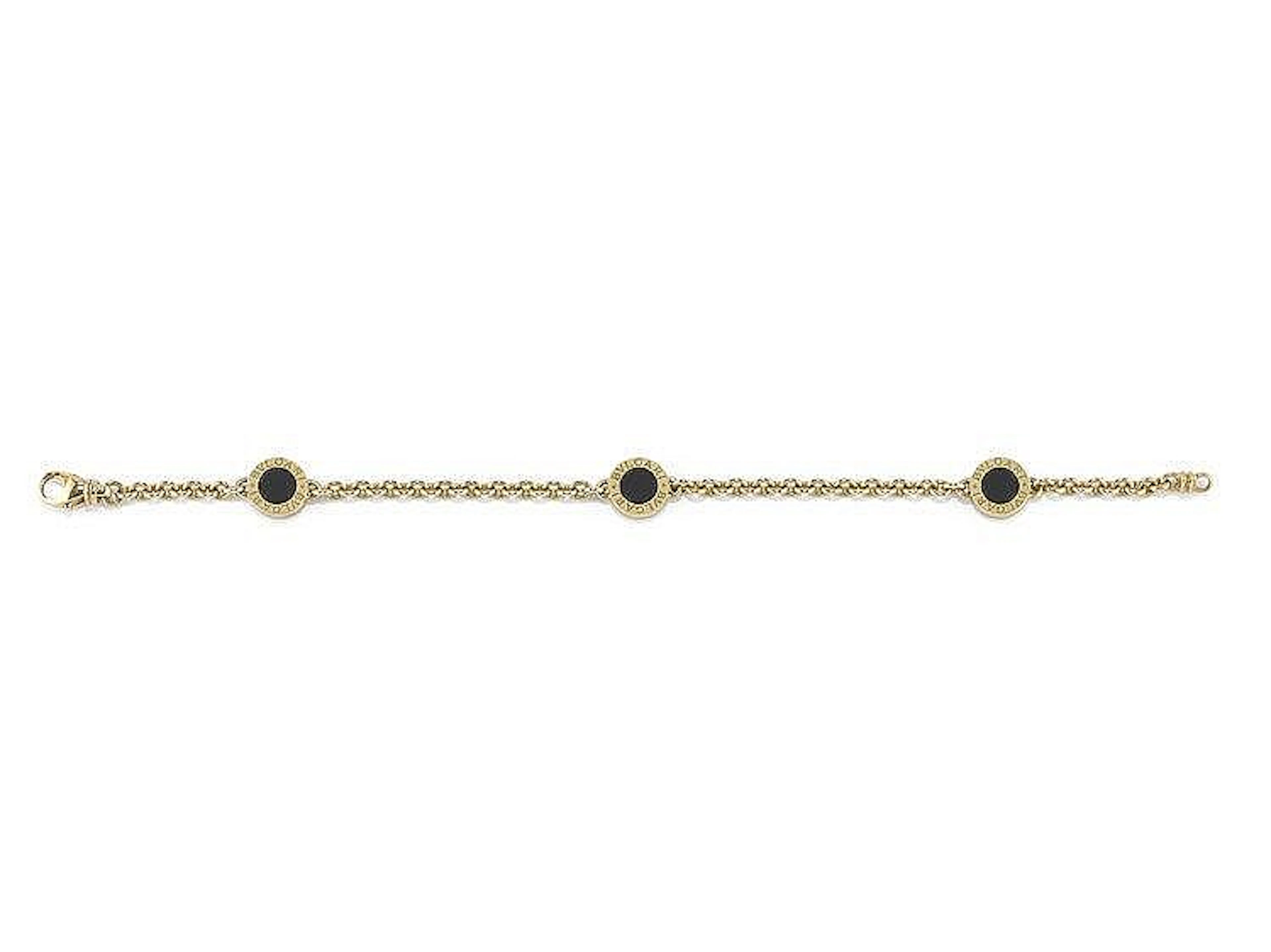 BRACCIALE IN ORO E ONICE BULGARI GOLD AND ONYX BRACELET BULGARI