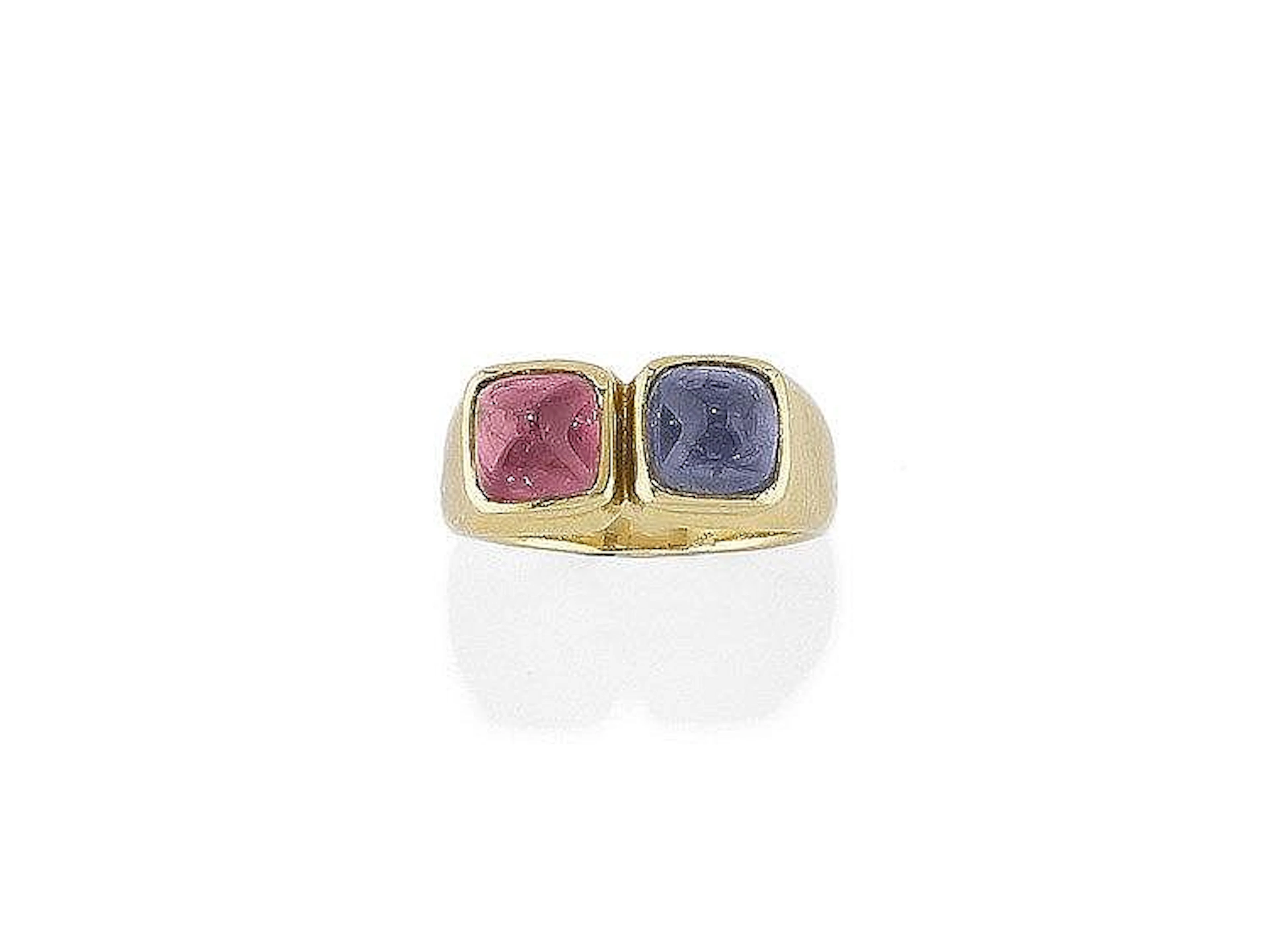 ANELLO IN IOLITE E TORMALINA ROSA BULGARI IOLITE AND PINK...