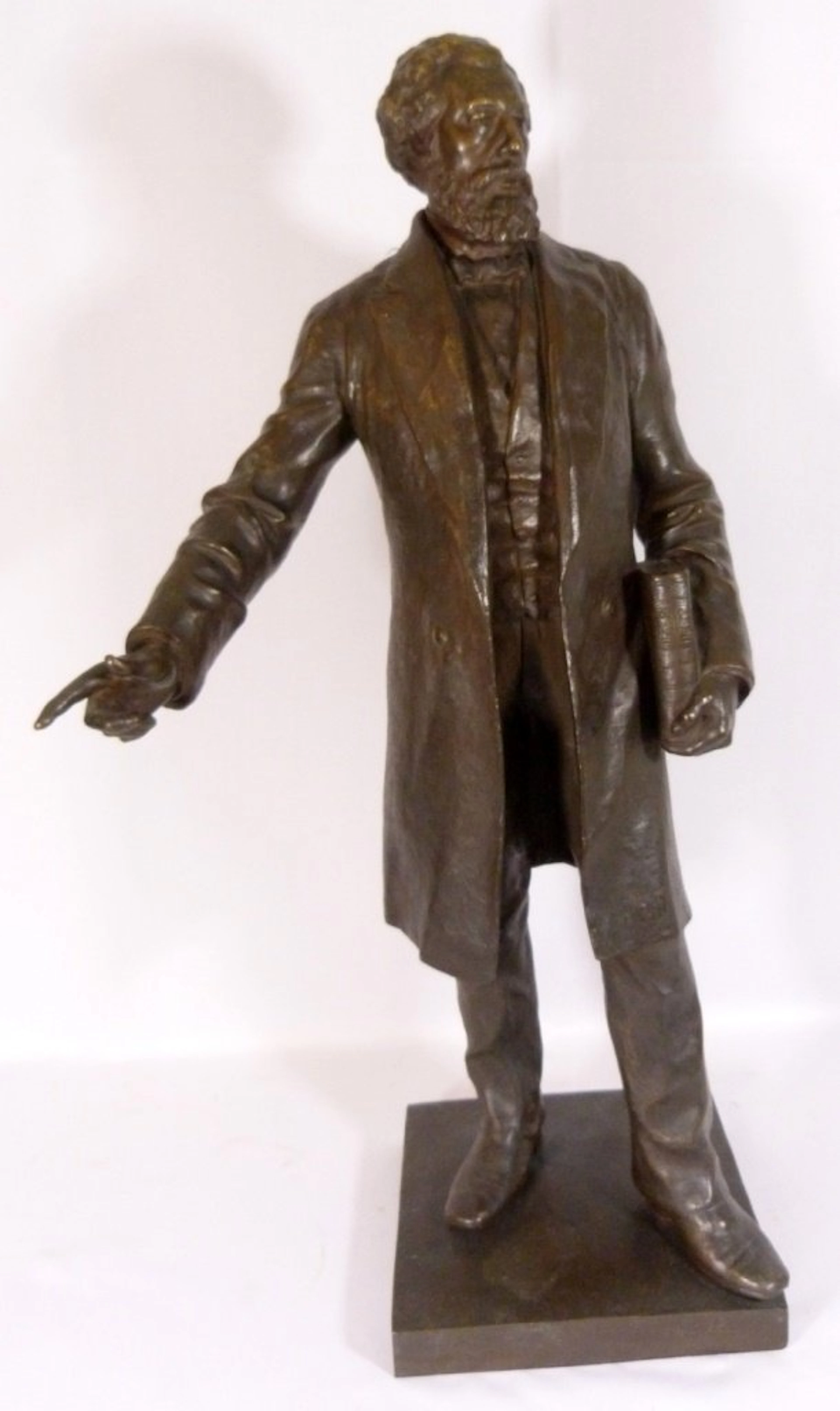 Alexandre falguiere bronze of argentine scholar