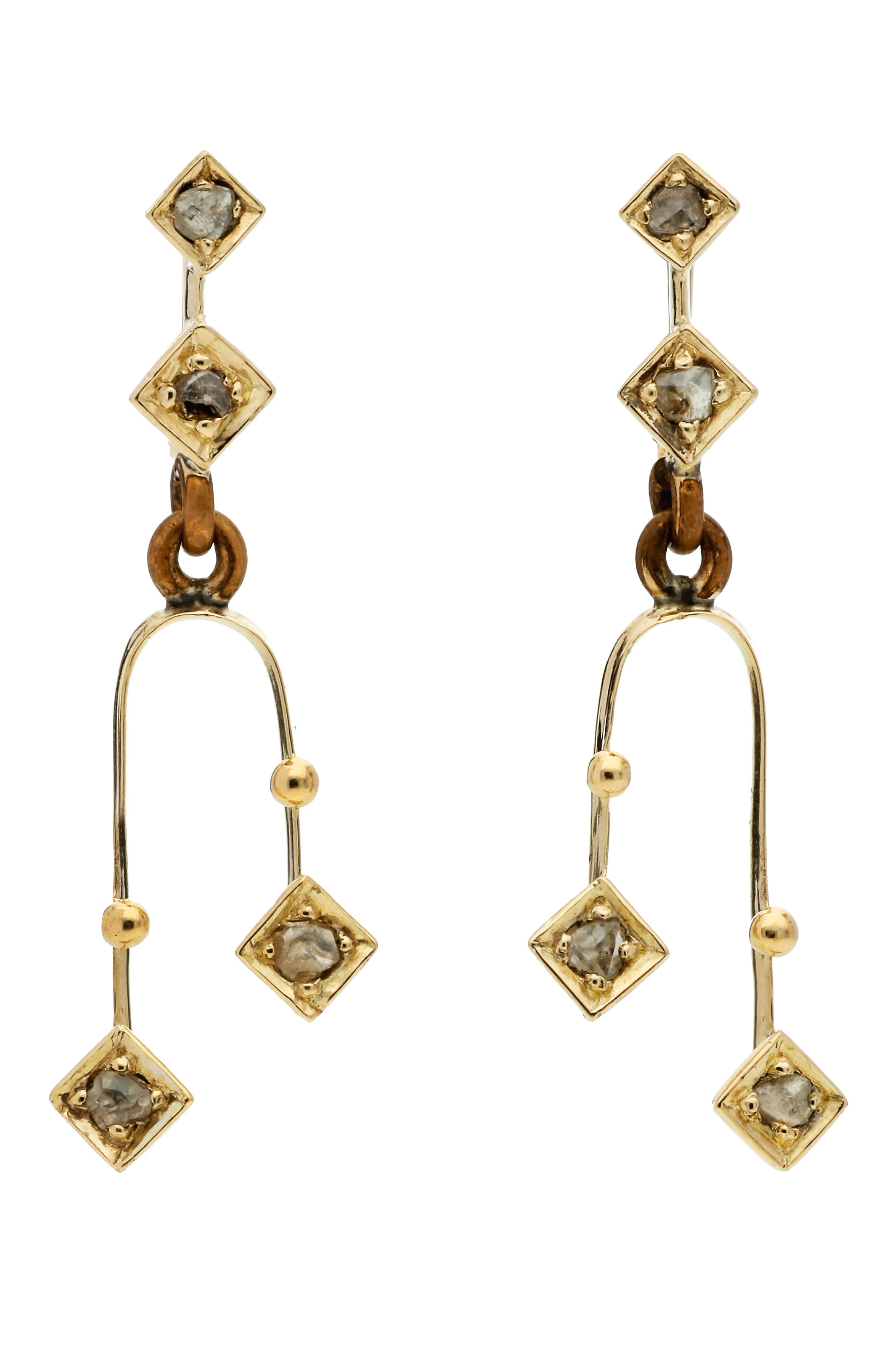 Barcelona gold earrings, from the early 20th Century