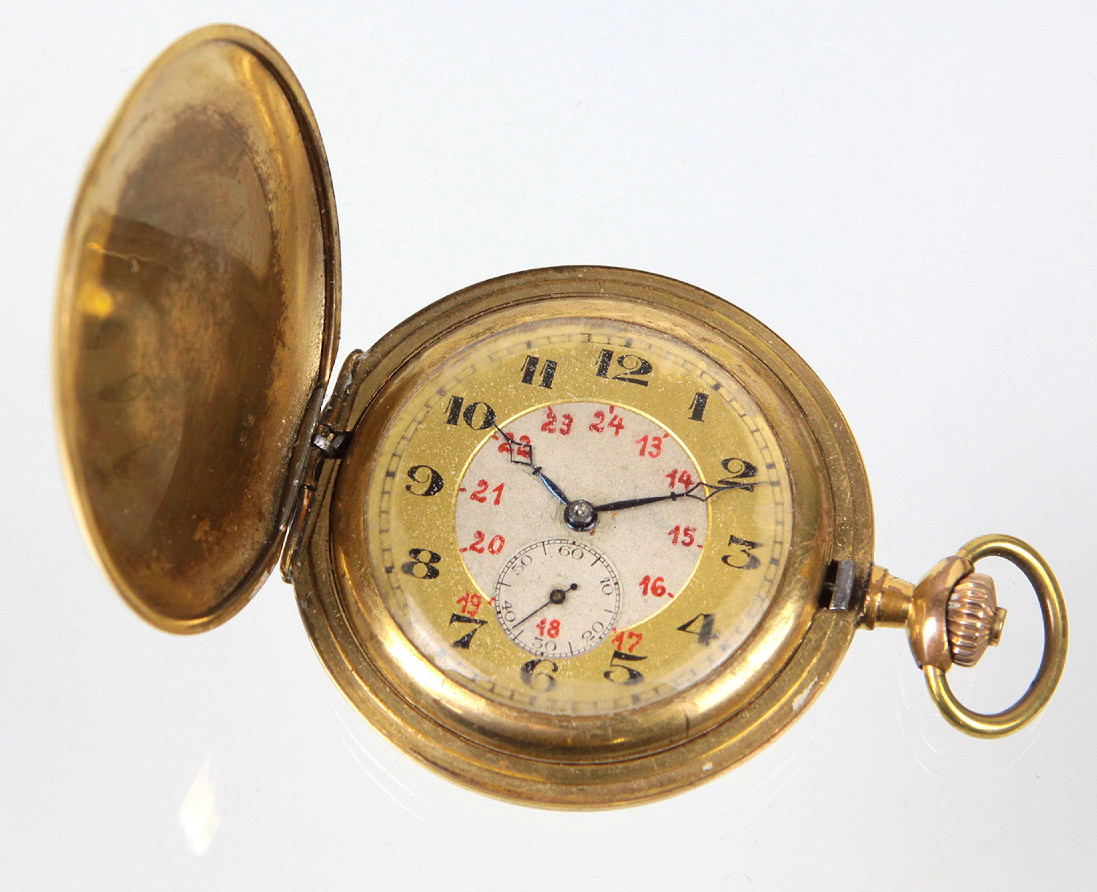 ANTIKE SAVONETT, TASCHENUHR UM 1930.