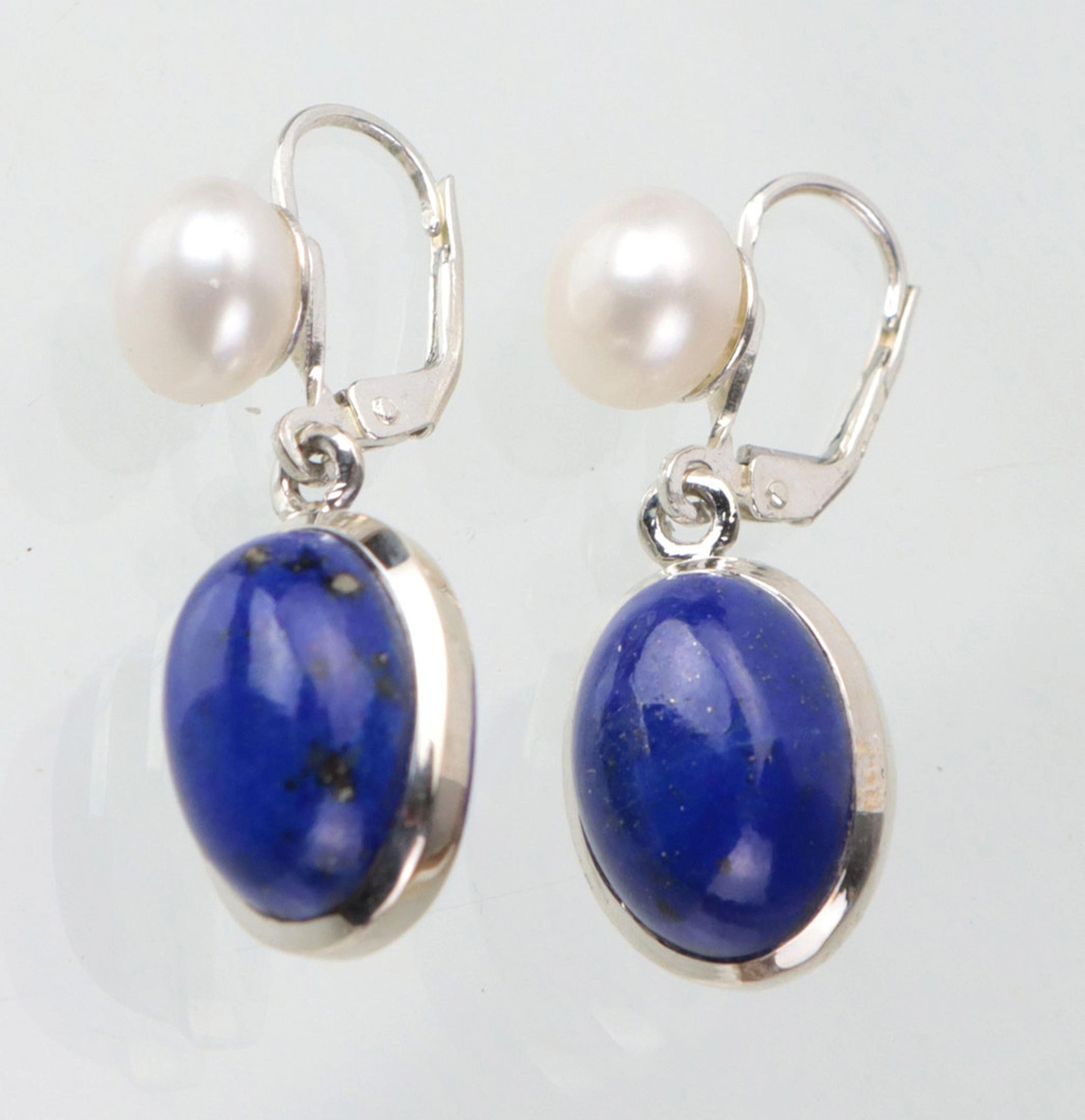 LAPISLAZULI OHRRINGE, Silber 925.