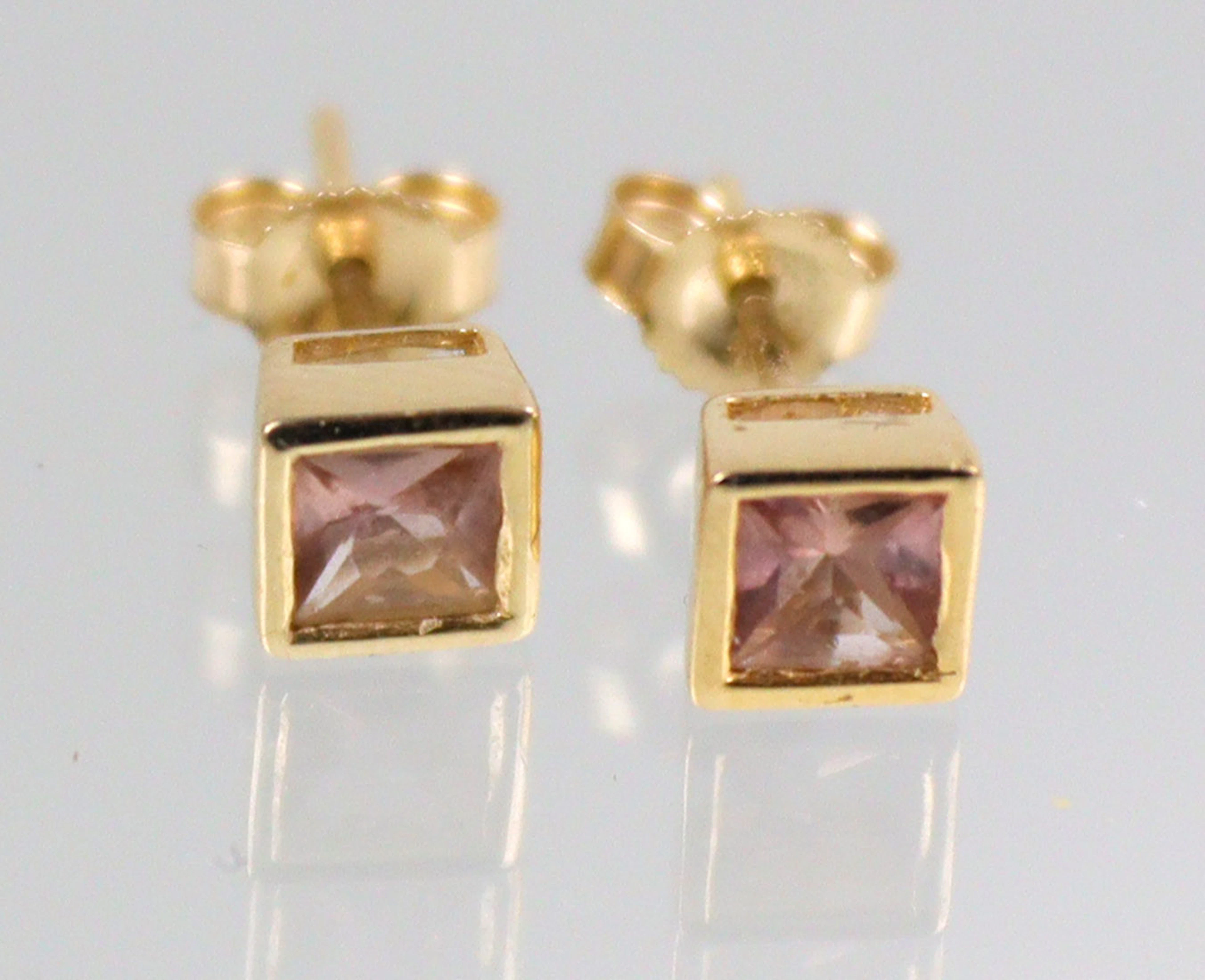 KAISERLICHE TOPAS OHRRINGE, GOLD 375.