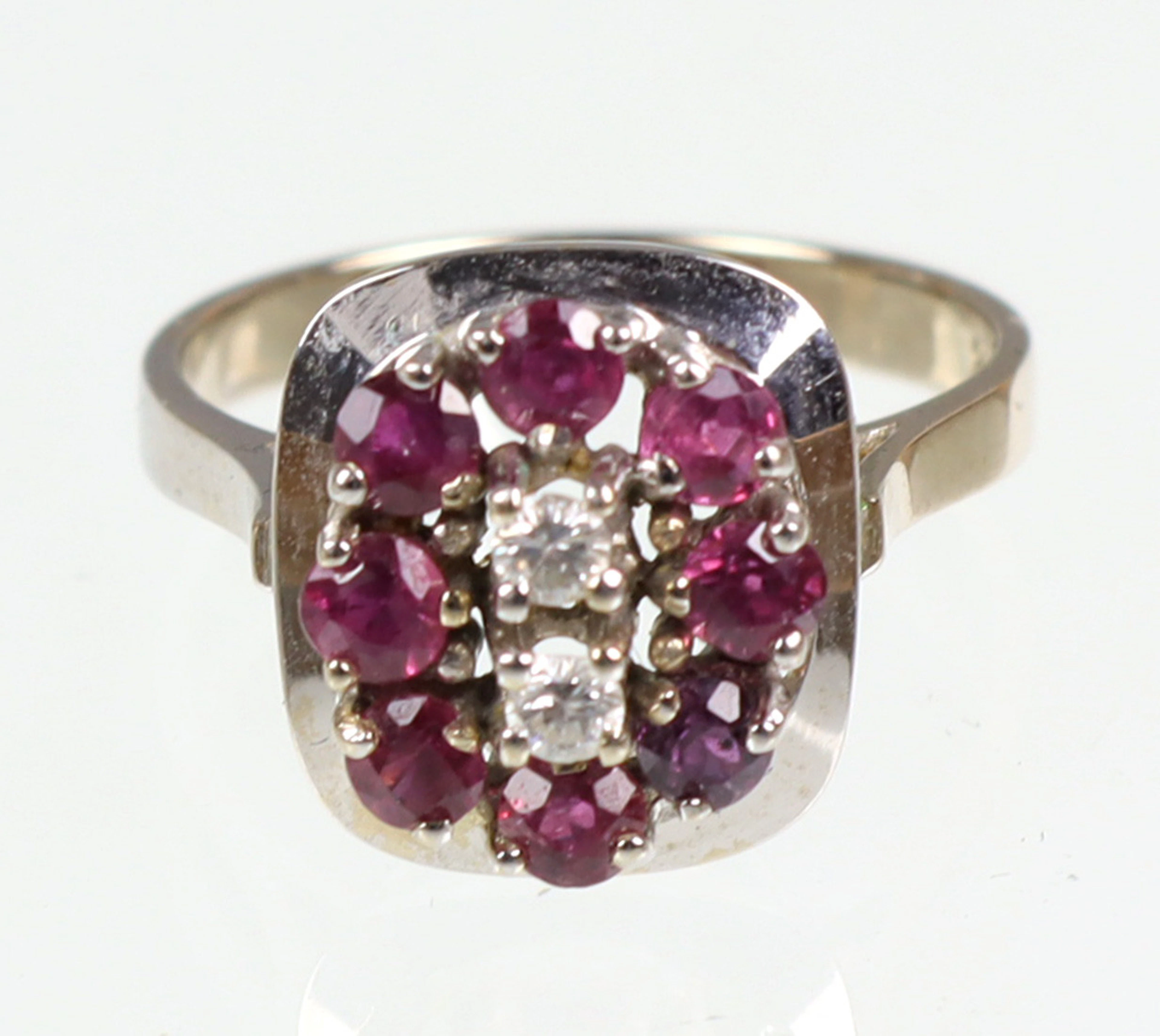 Rubin Brillant Ring Weisgold 585.