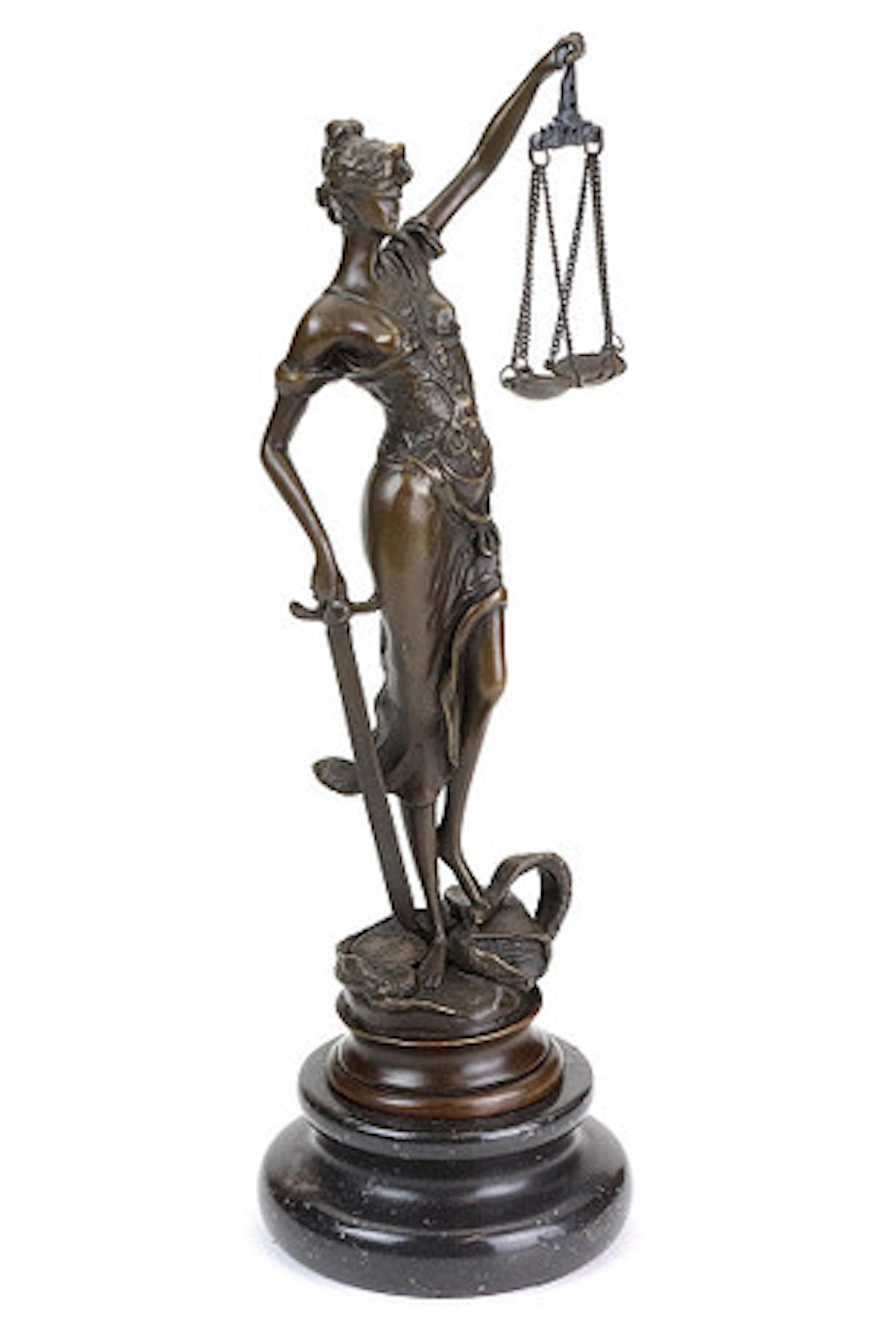 JUSTICE, BRONS, BRONS FIGUR.