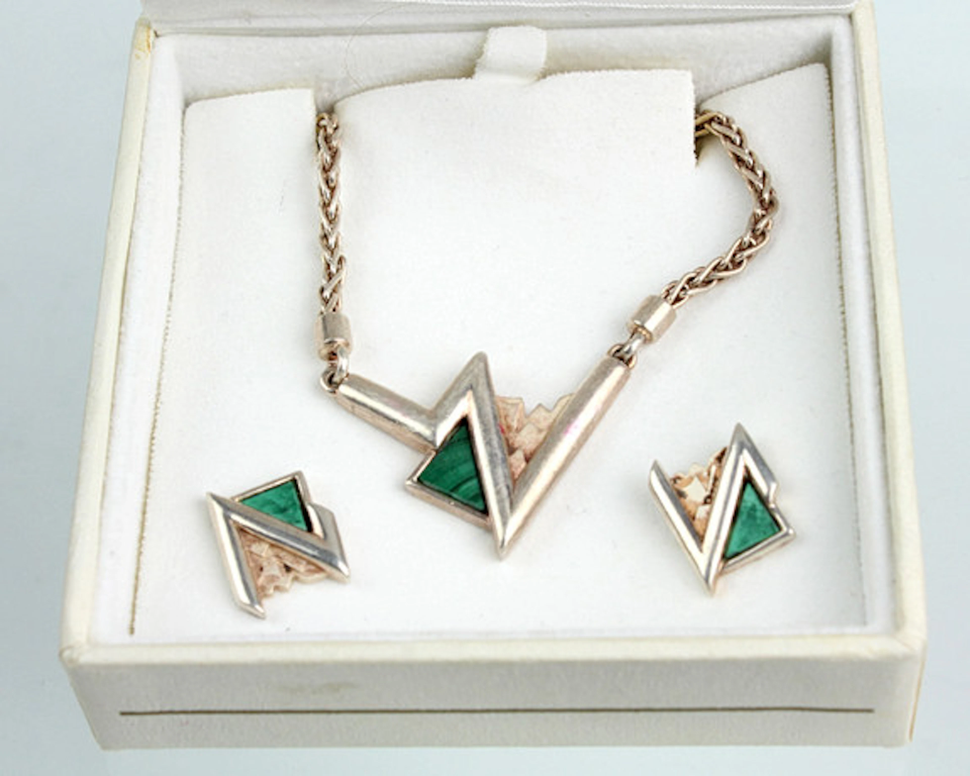 Design malakit halsband med örhängen örhän…