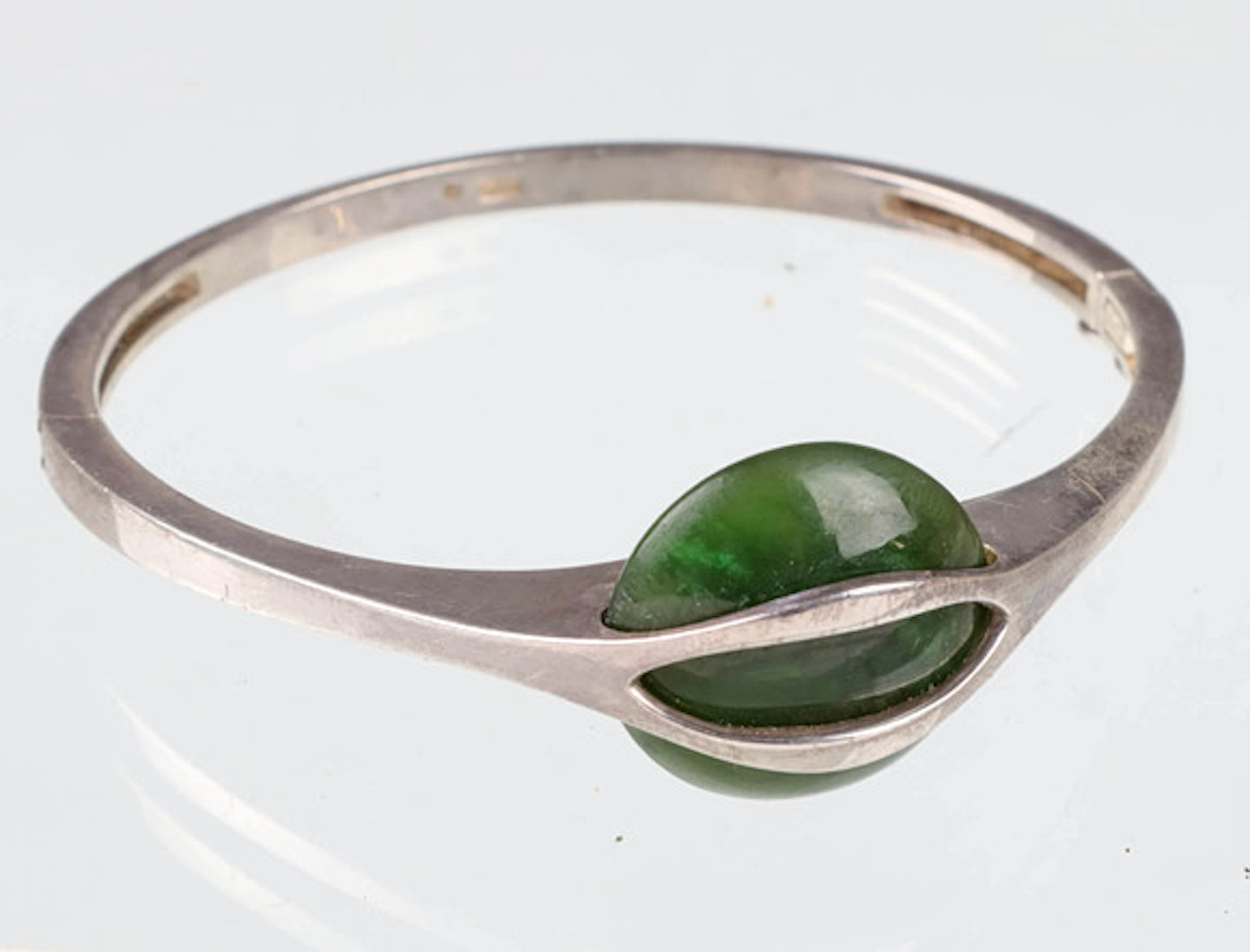 DESIGNER JADE ARMBAND, ARMBAND, 925 SILVER.