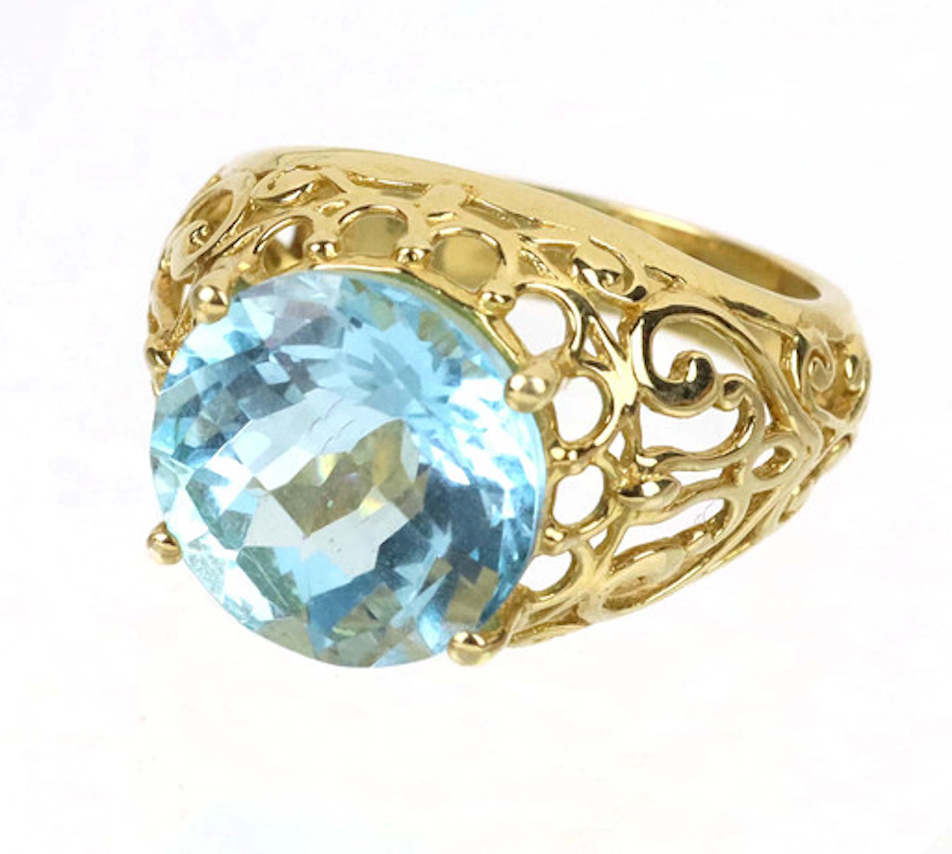 TOPAZ RING, 925 guldpläterad.