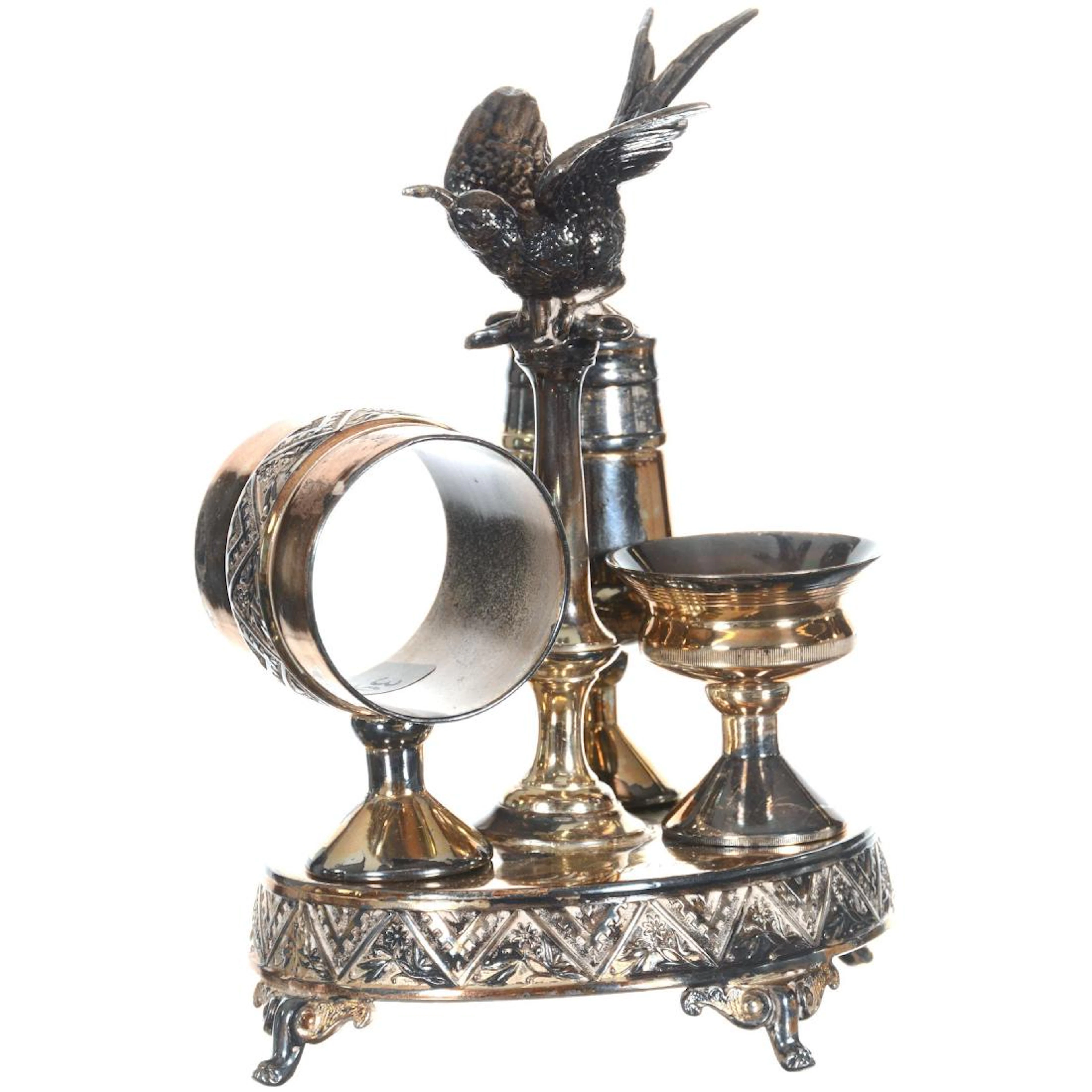 Silver-plate Condiment Set