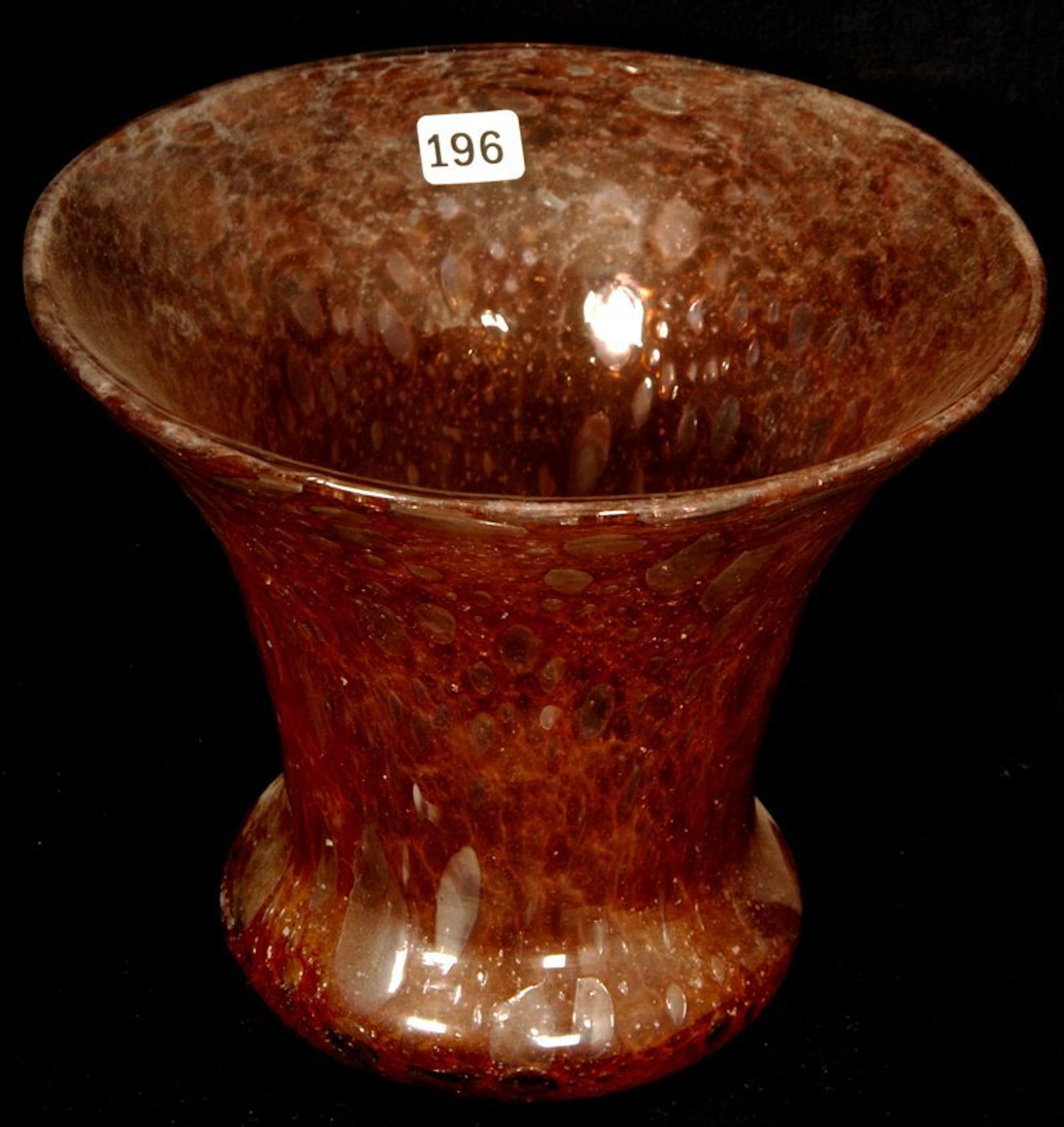 6 1/2" x 8" unmarked steuben style cluthra art gla
