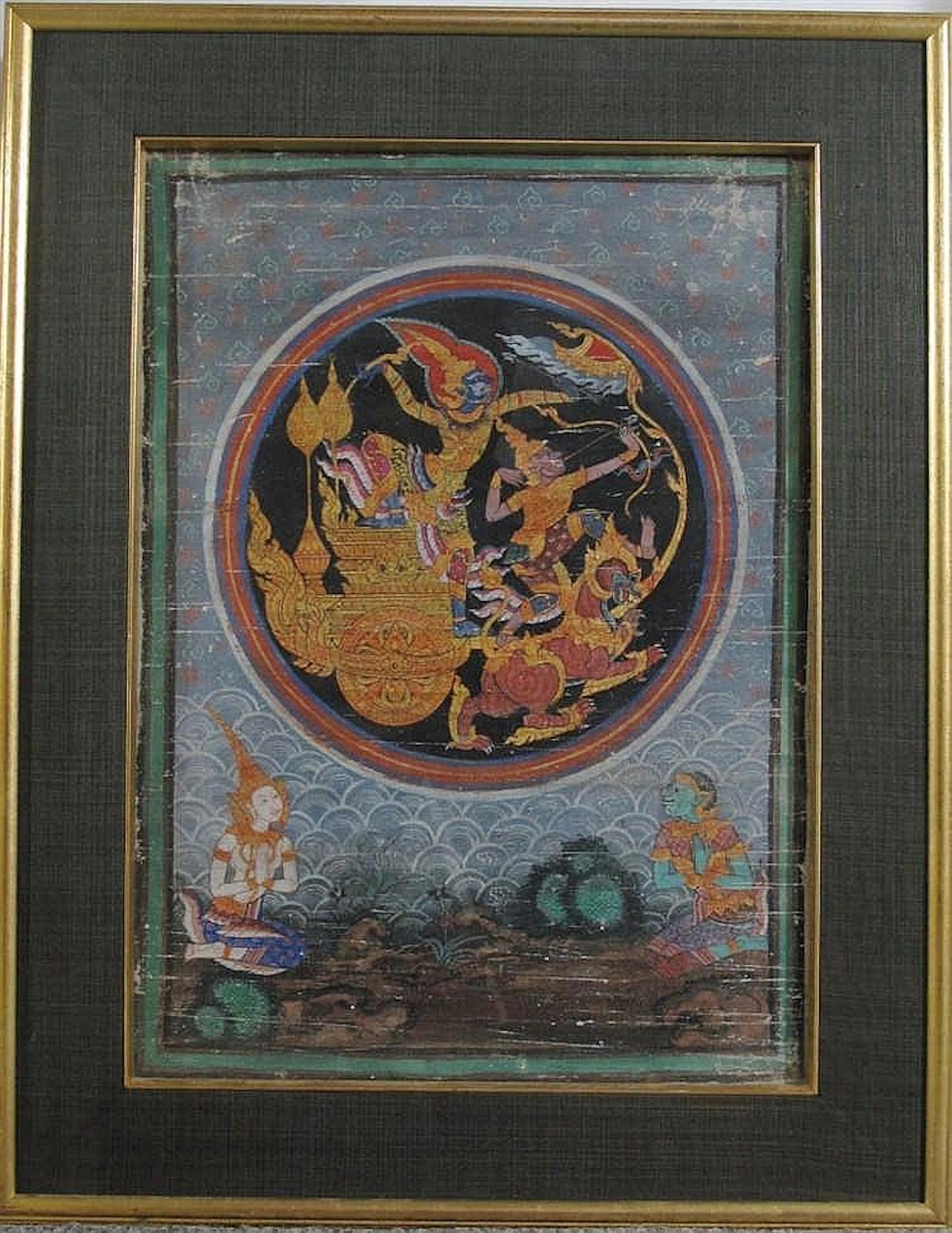 THREE HINDU AND BUDDHIST PAINTINGS, THAILAND, 19TH CENTURY