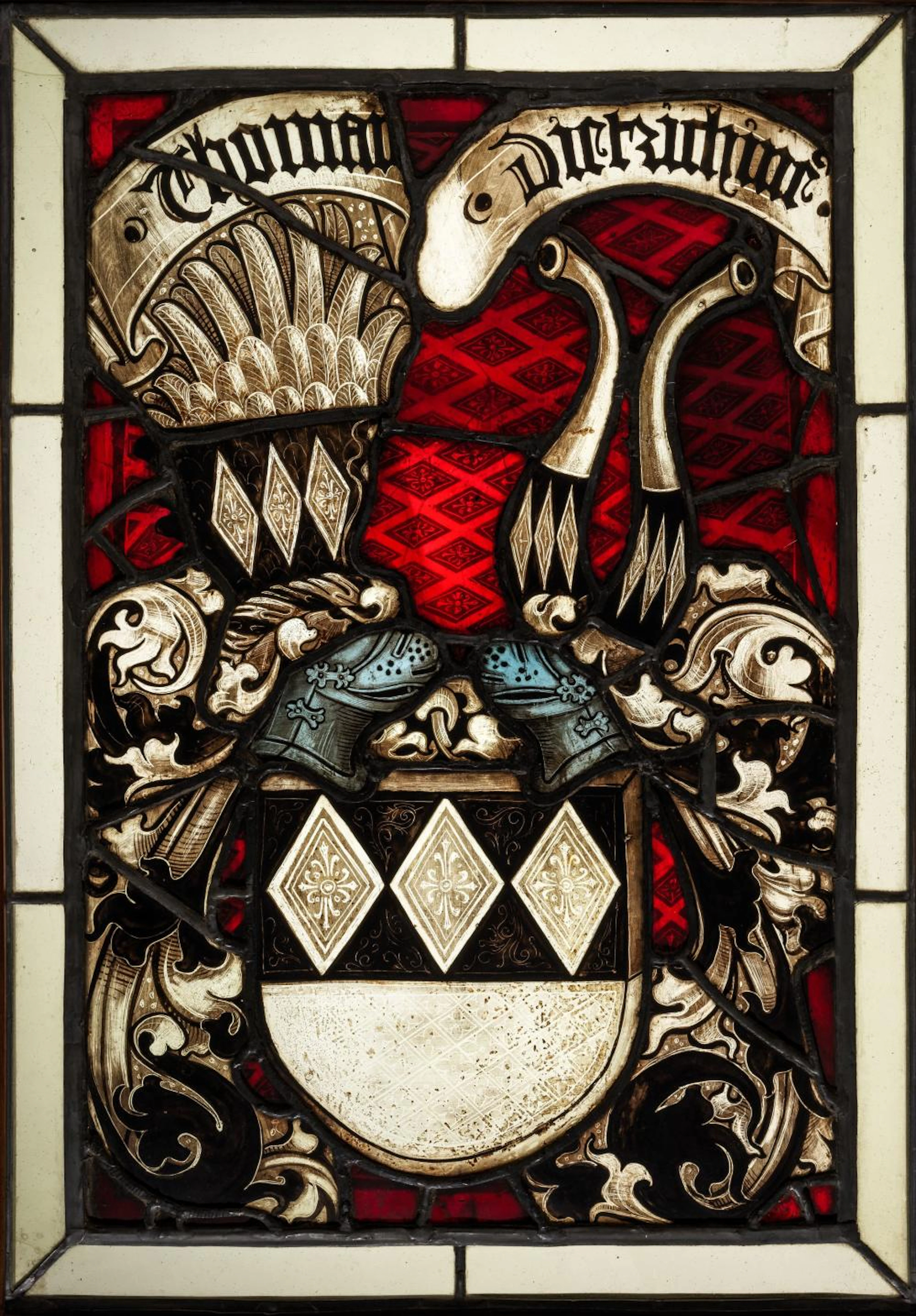 ? A STAINED GLASS ARMORIAL PANEL, SOUTHERN GERMAN, CIRCA 1500