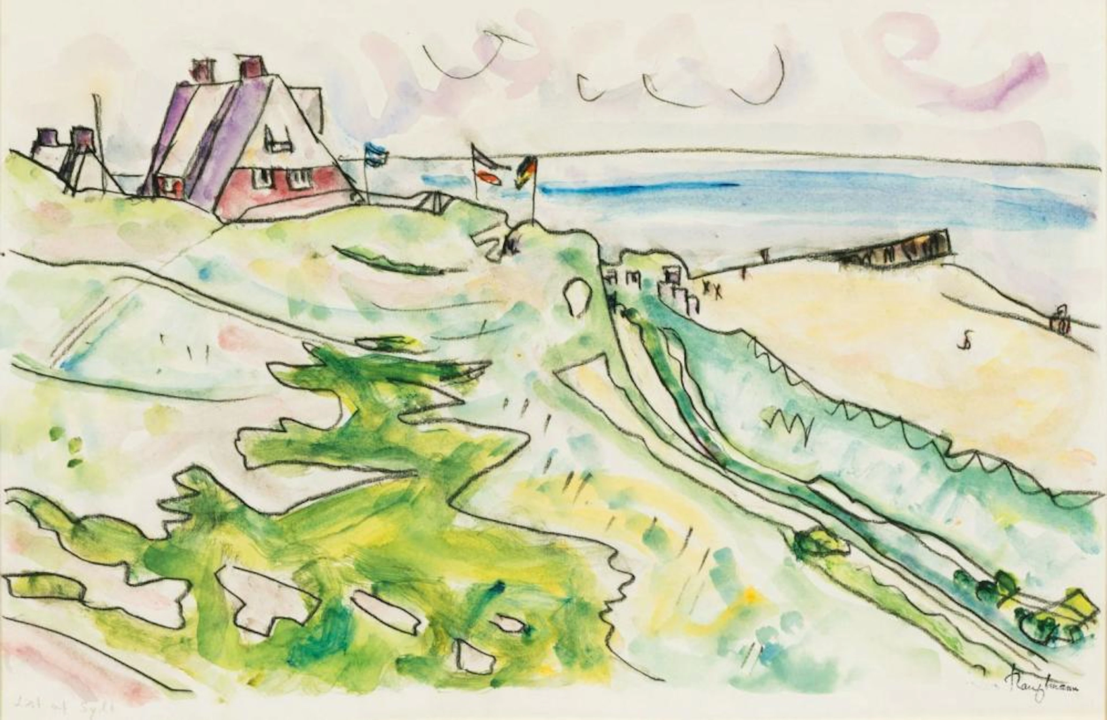 Ivo Hauptmann (Erkner 1886 - Hamburg 1973). List on Sylt.