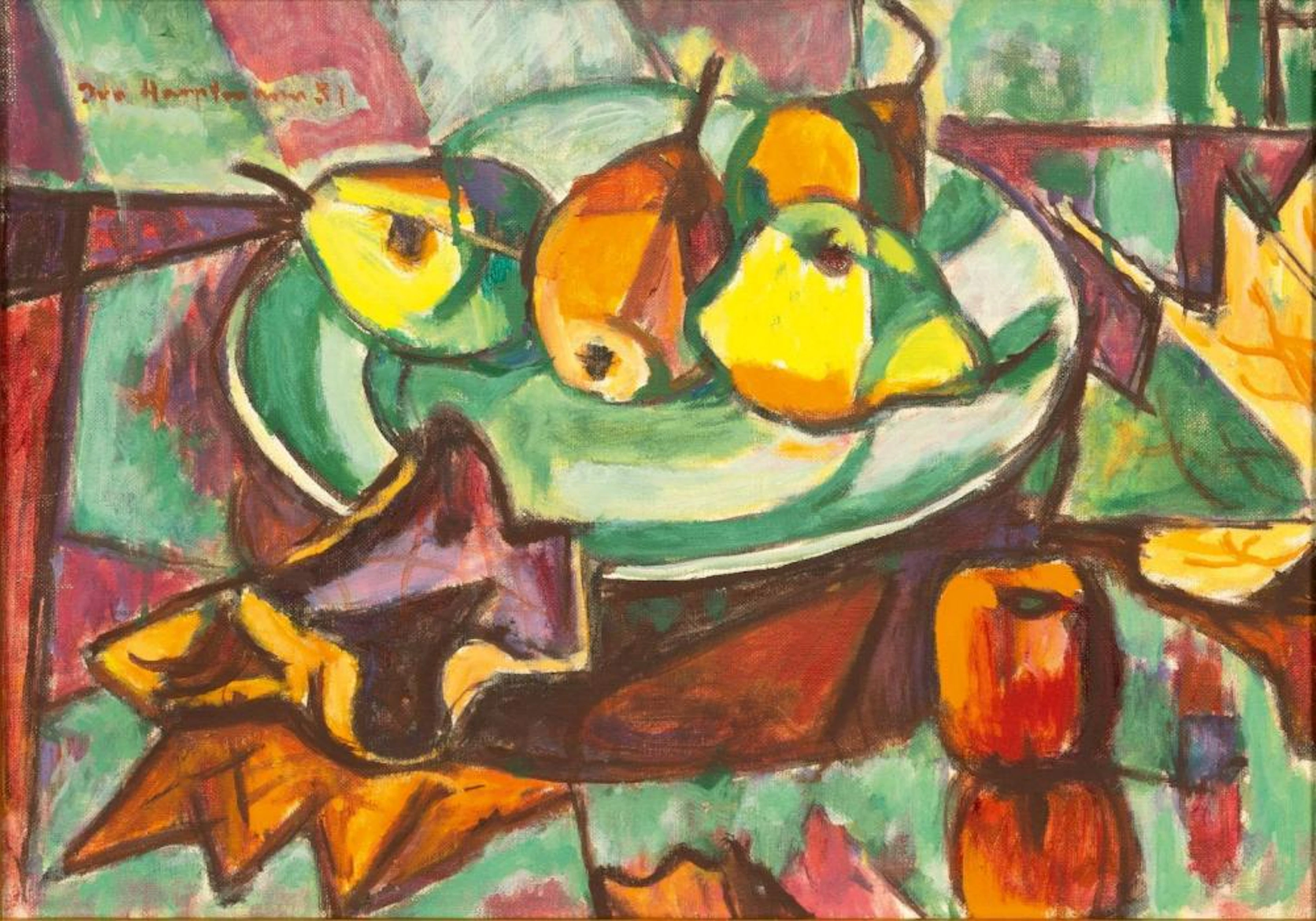 Ivo Hauptmann (Erkner 1886 - Hamburg 1973). Pears on a Plate.