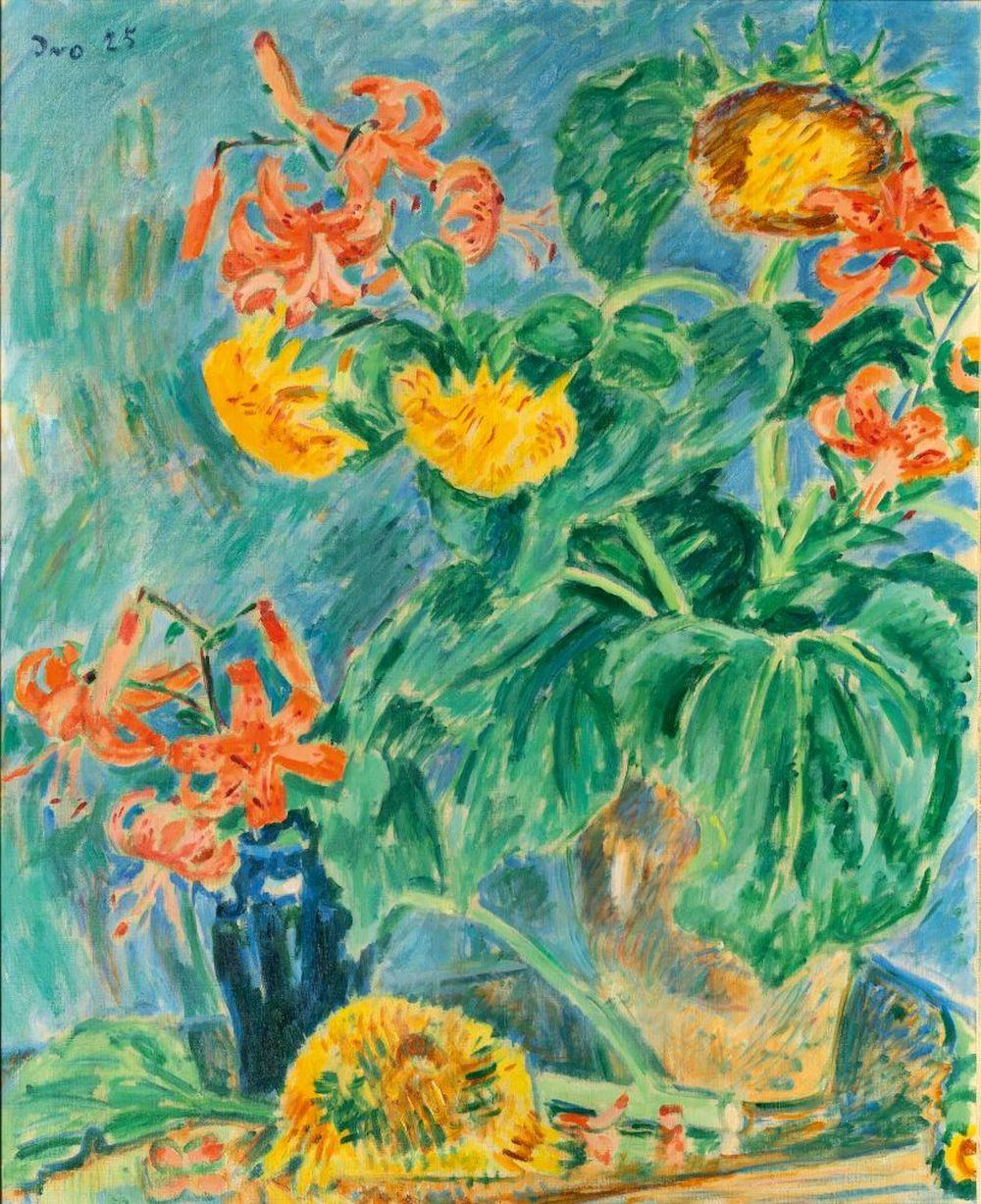 Ivo Hauptmann (Erkner 1886 - Hamburg 1973). Lilies and Sunflowers.