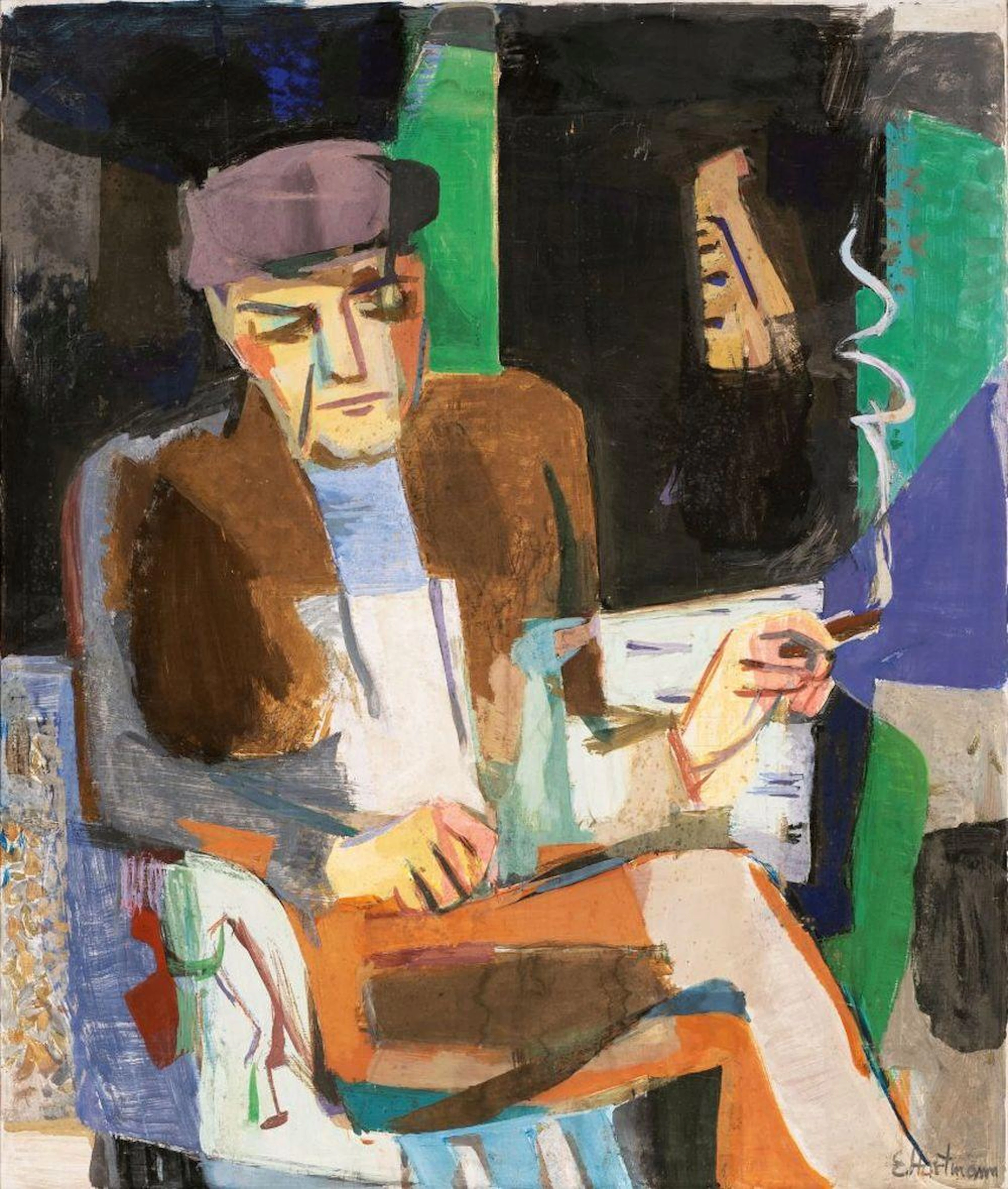 Erich Hartmann (Elberfeld 1886 - Hamburg 1974). Smoker.