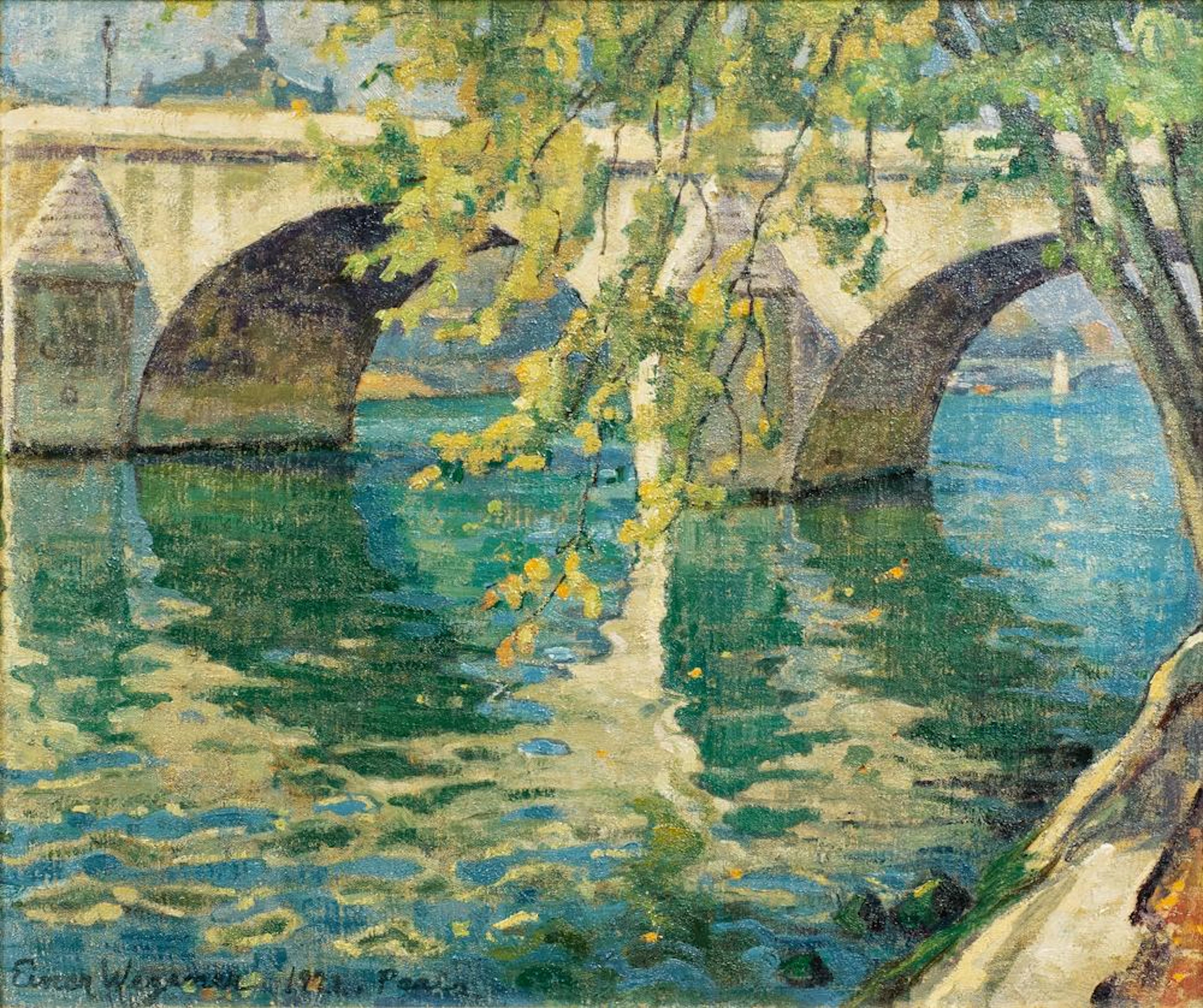 Einar Wegener (1883 - 1931), later Lili Elbe. Pont Royal in Paris.