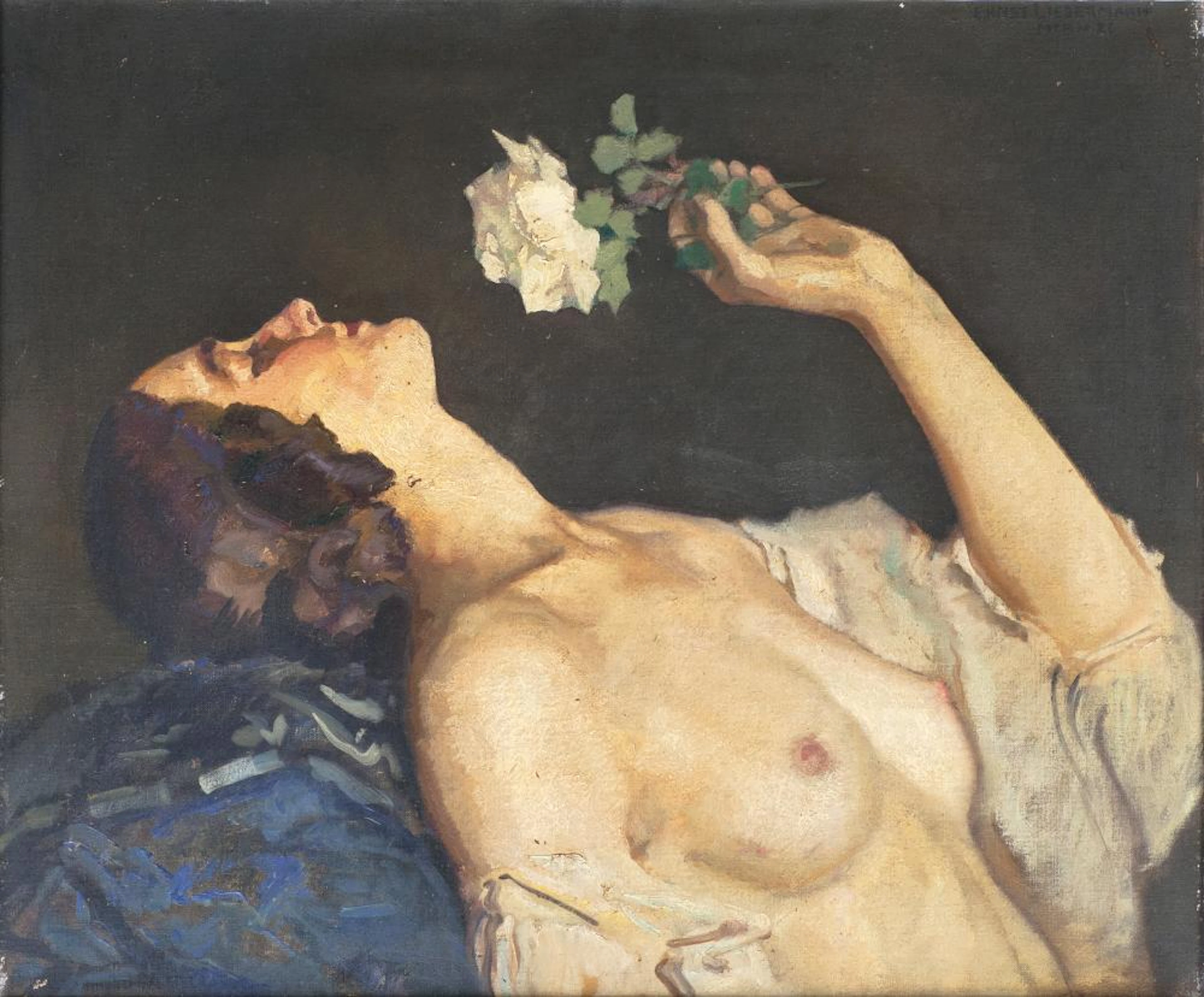 Ernst Liebermann (Langemüß 1869 - Beuerberg 1960). The white Rose.