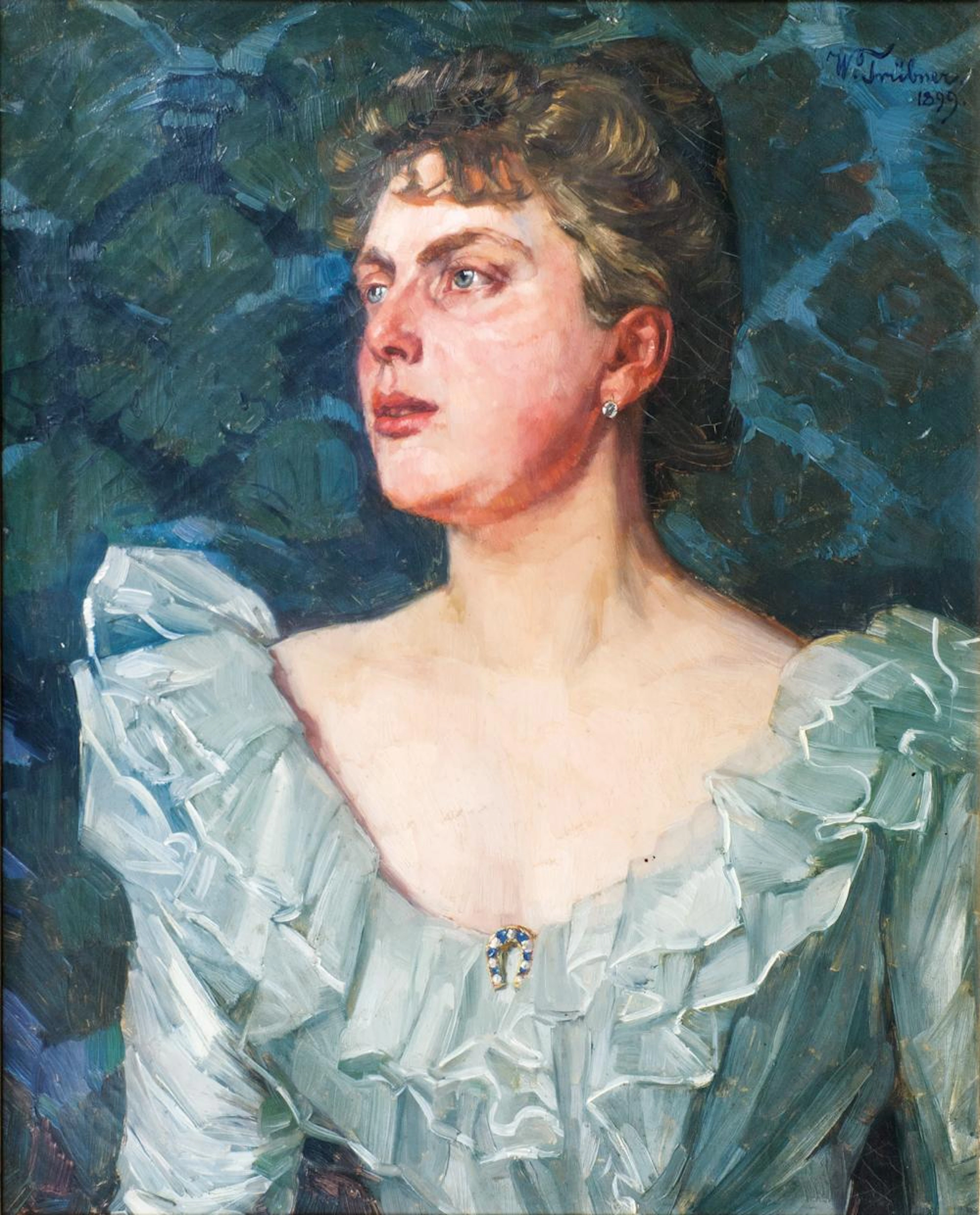 Wilhelm Trübner (Heidelberg 1851 - Karlsruhe 1917). Portrait of a Lady.