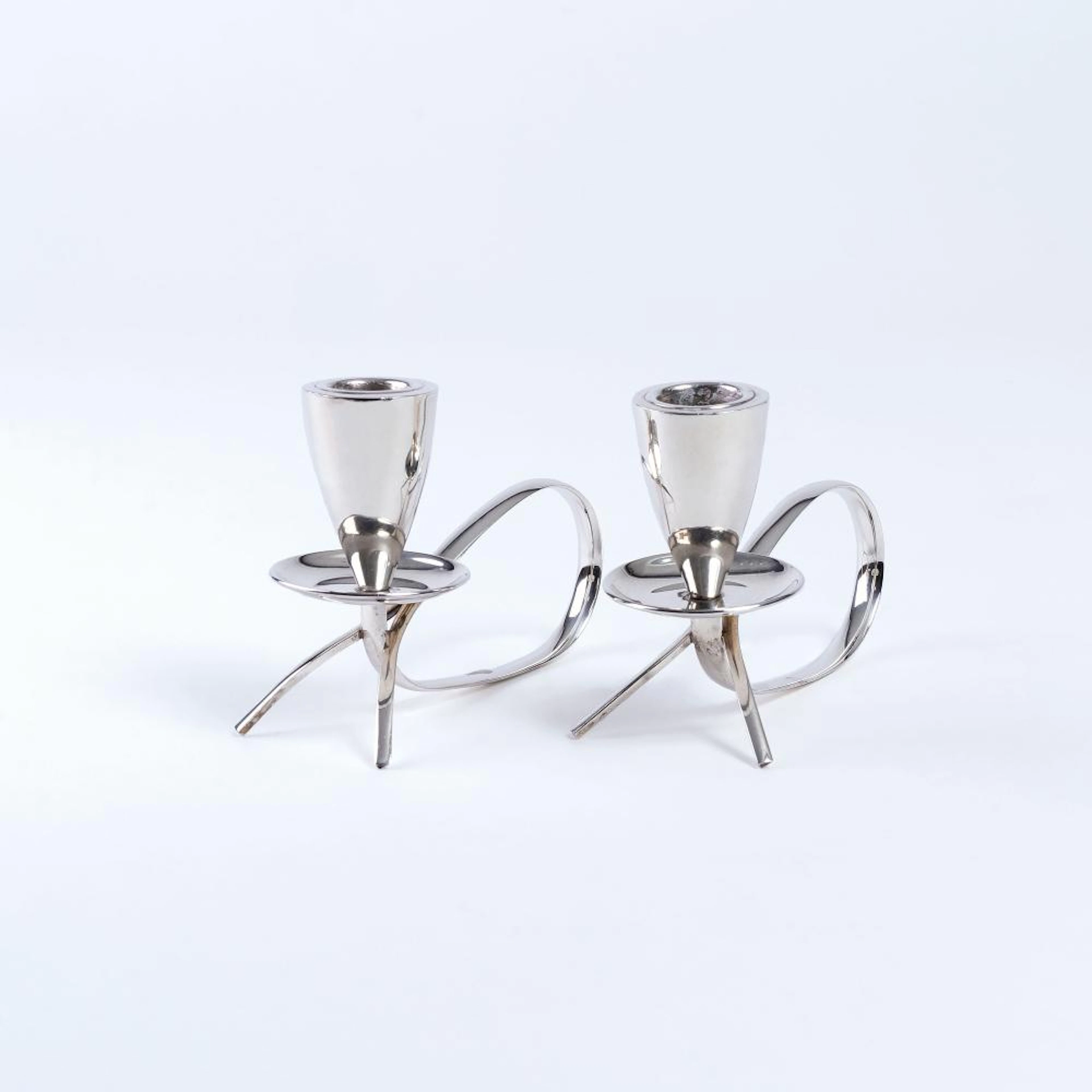 A Pair of Modern Candle Holders.