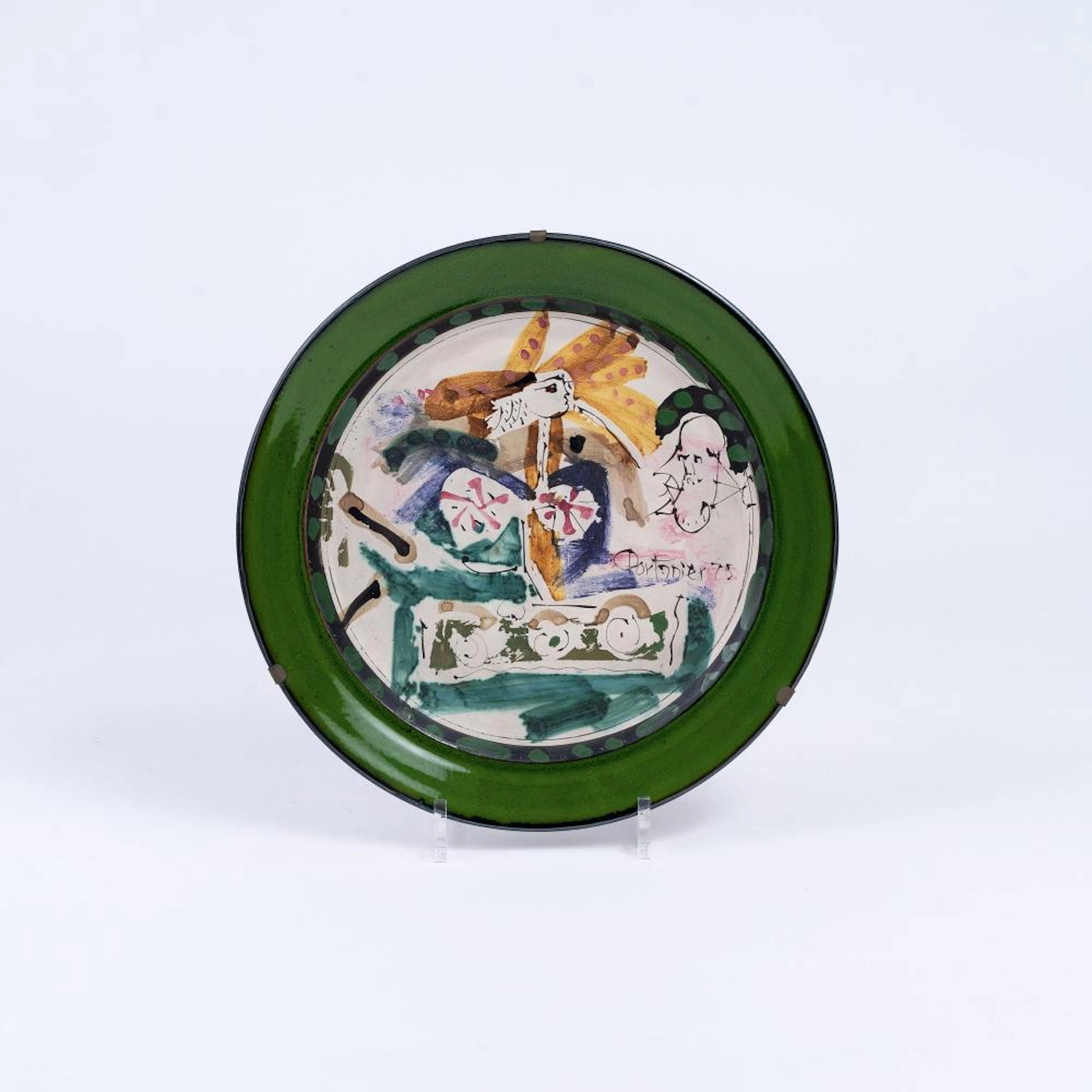 Gilbert Portanier (Cannes 1926). Artist's plate.