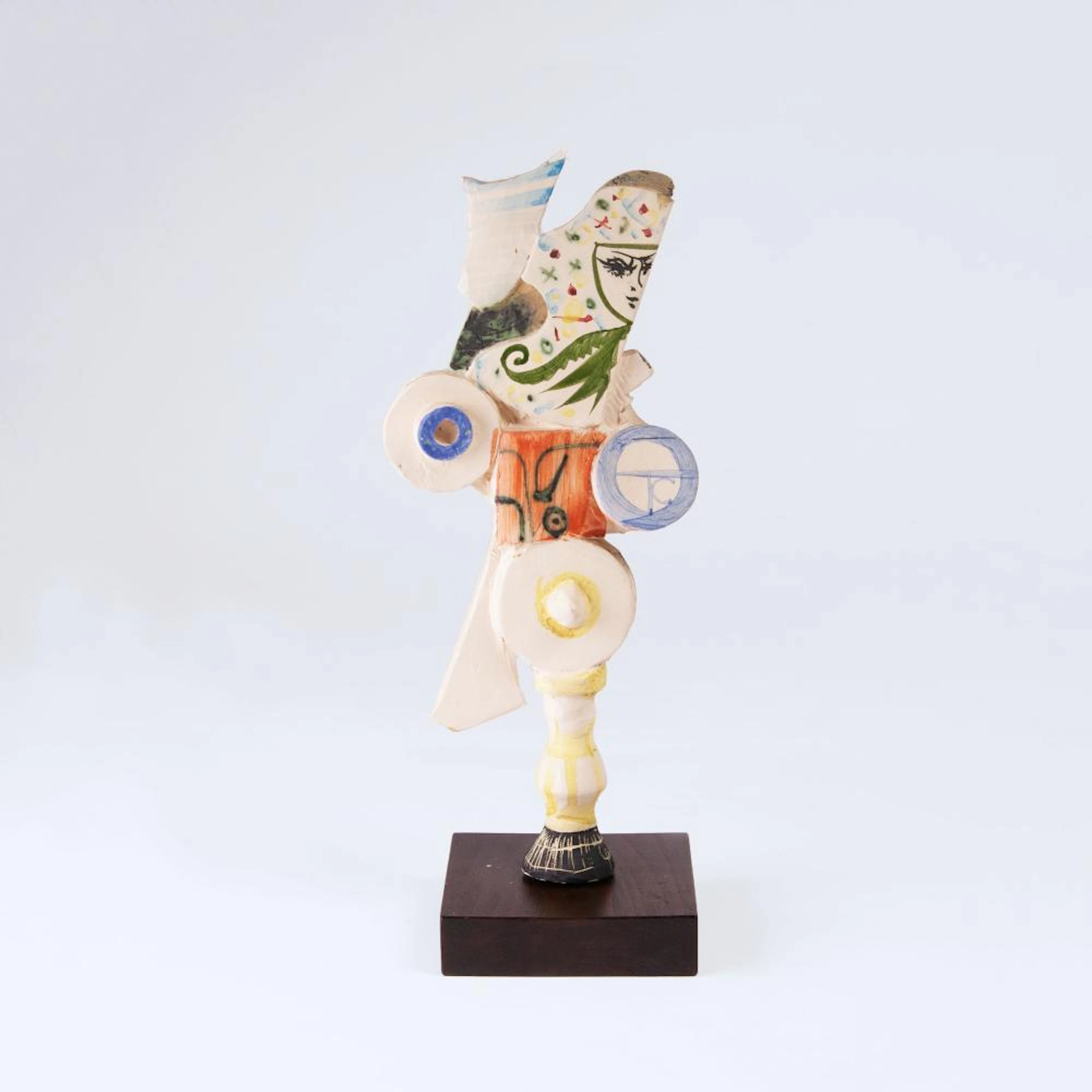 Gilbert Portanier (Cannes 1926). A Figural Stele 'Jonas with Whale'.