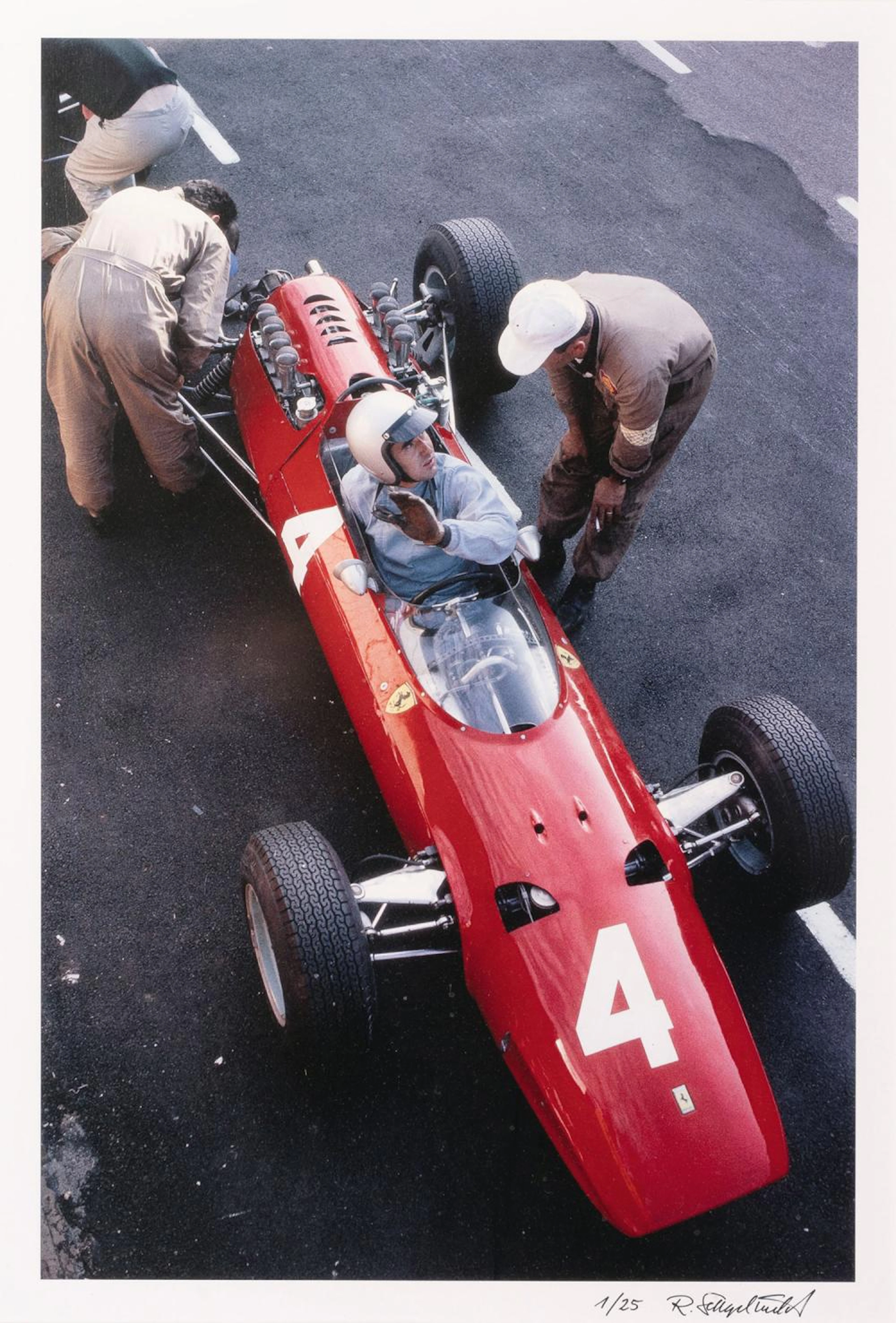 Rainer W. Schlegelmilch (Suhl 1941). Ferrari driver Lorenzo Bandini.