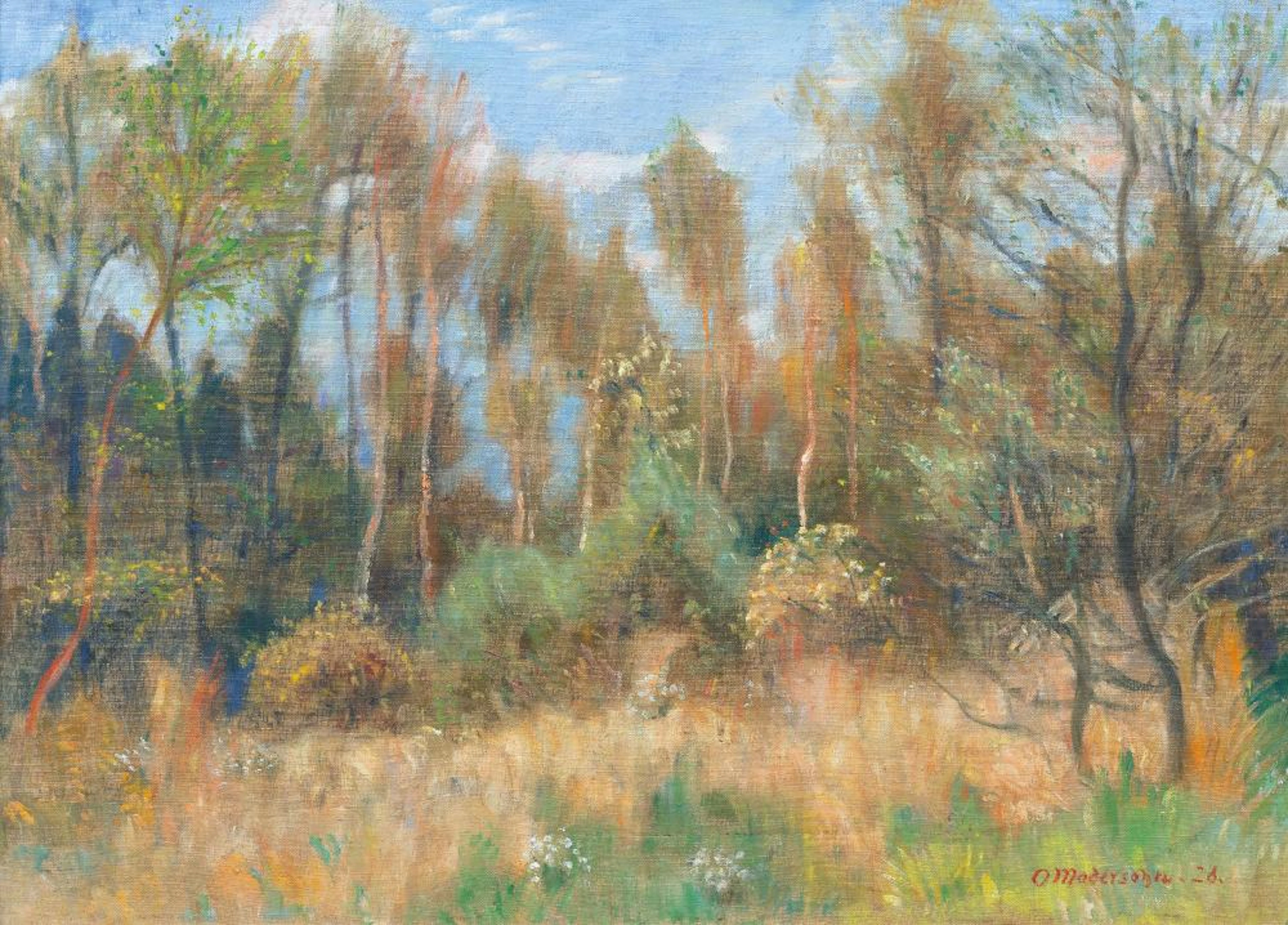 Otto Modersohn (Soest 1865 - Fischerhude 1943). Landscape.