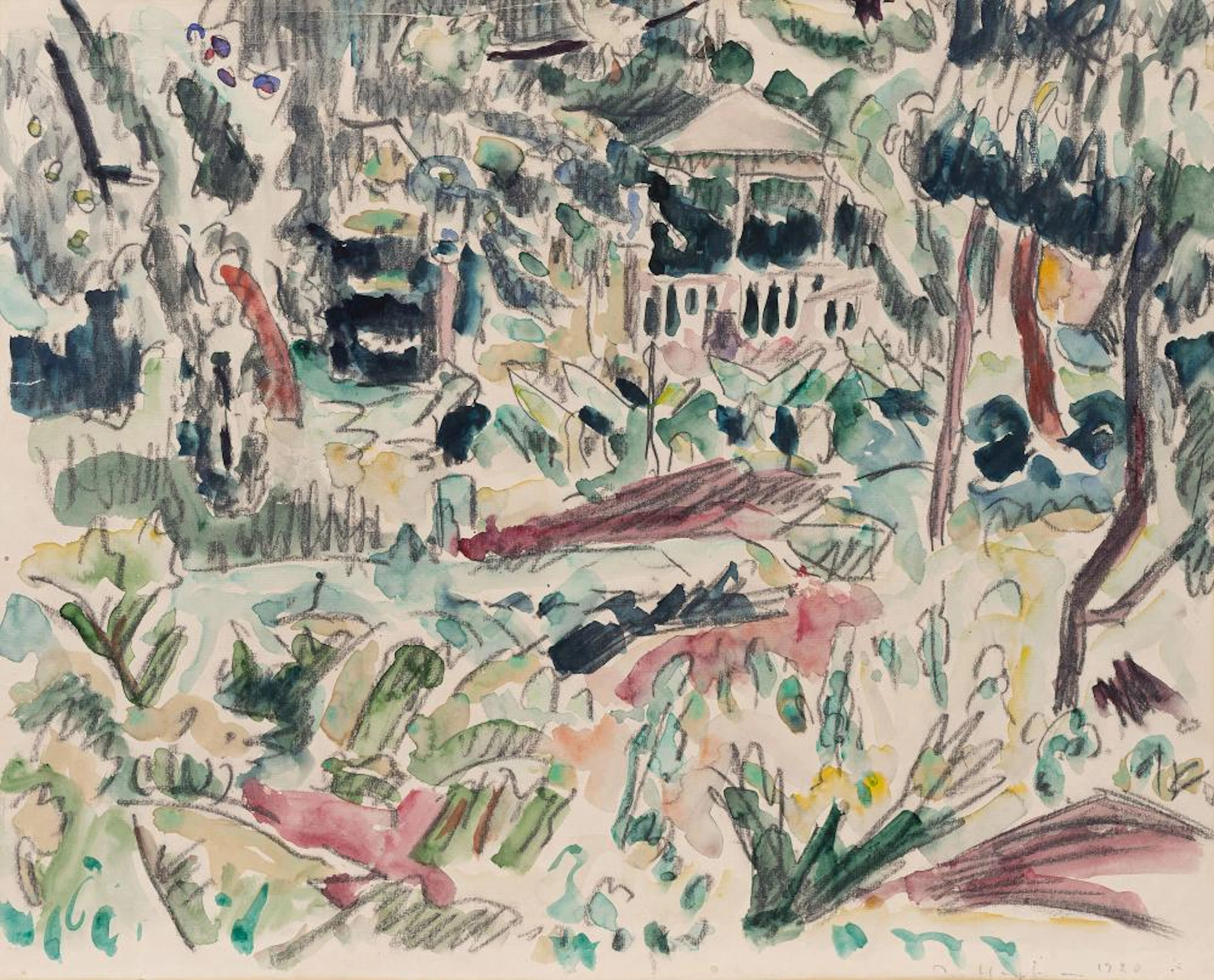 Ivo Hauptmann (Erkner 1886 - Hamburg 1973). In the Park.