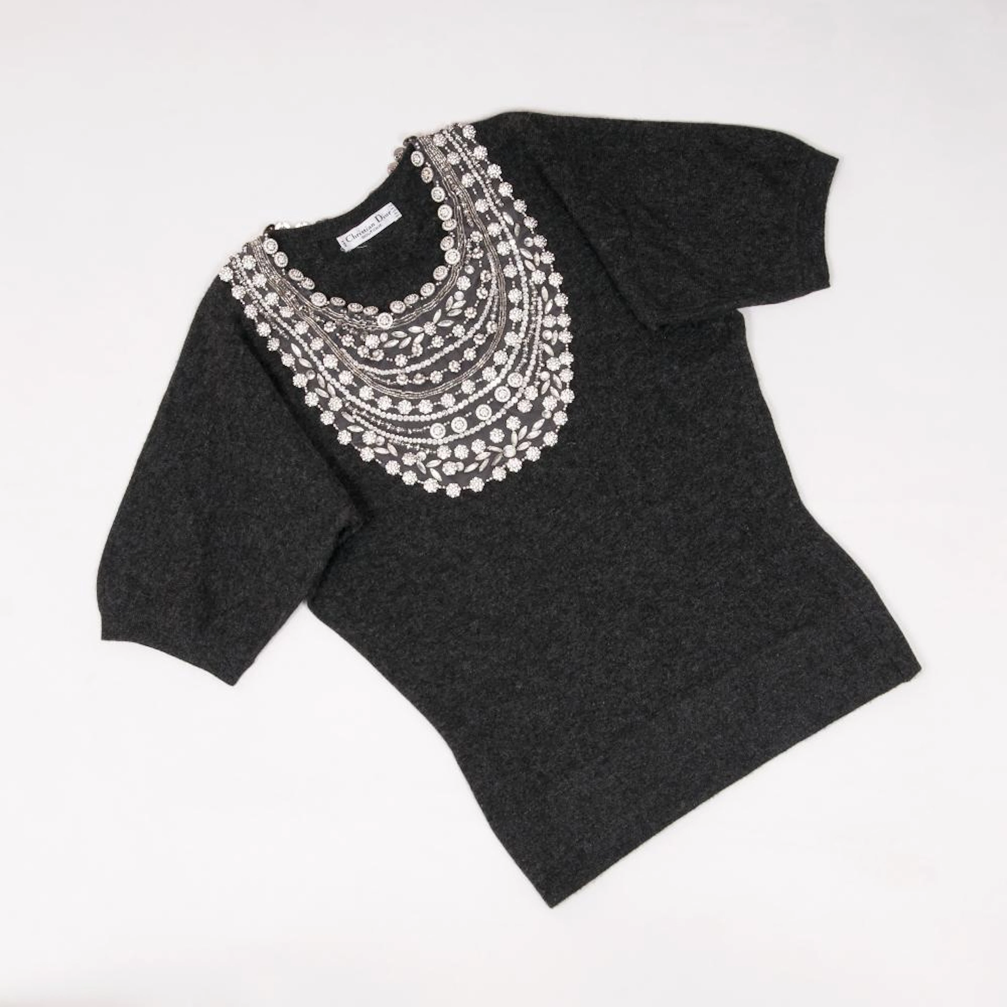 Christian Dior A Cashmere Pullover with Swarovski Crystals.