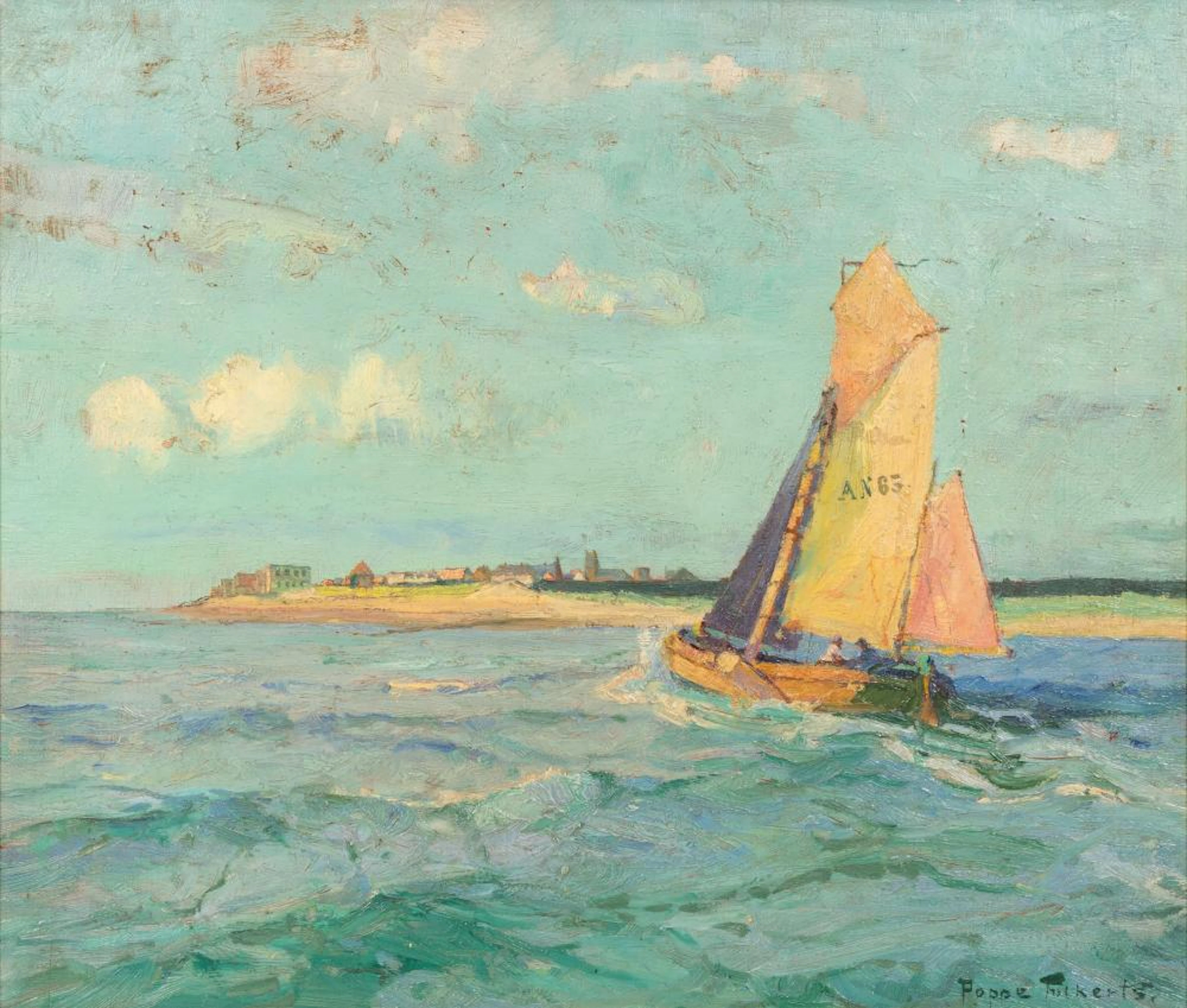 Poppe Folkerts (Norderney 1875 - Norderney 1949). Norderney Late Afternoon.
