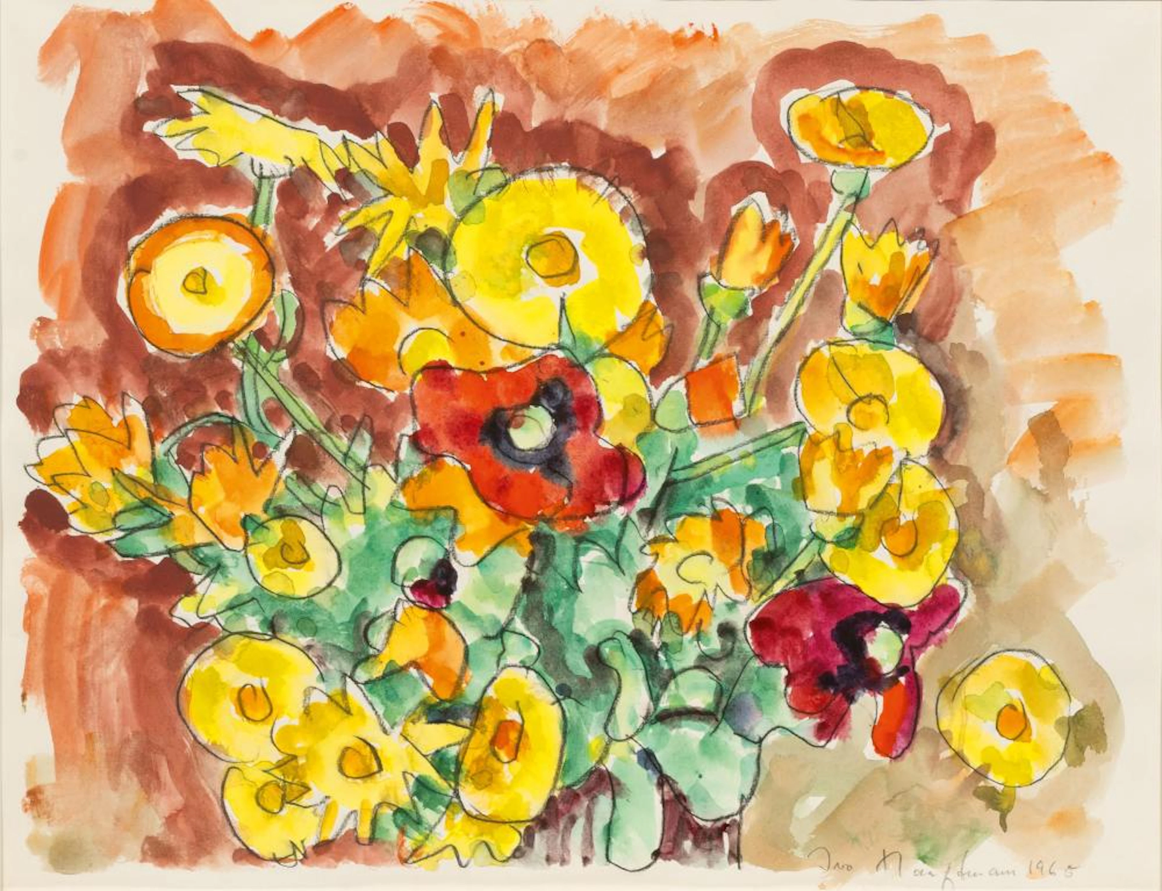 Ivo Hauptmann (Erkner 1886 - Hamburg 1973). Flowers in a Vase.